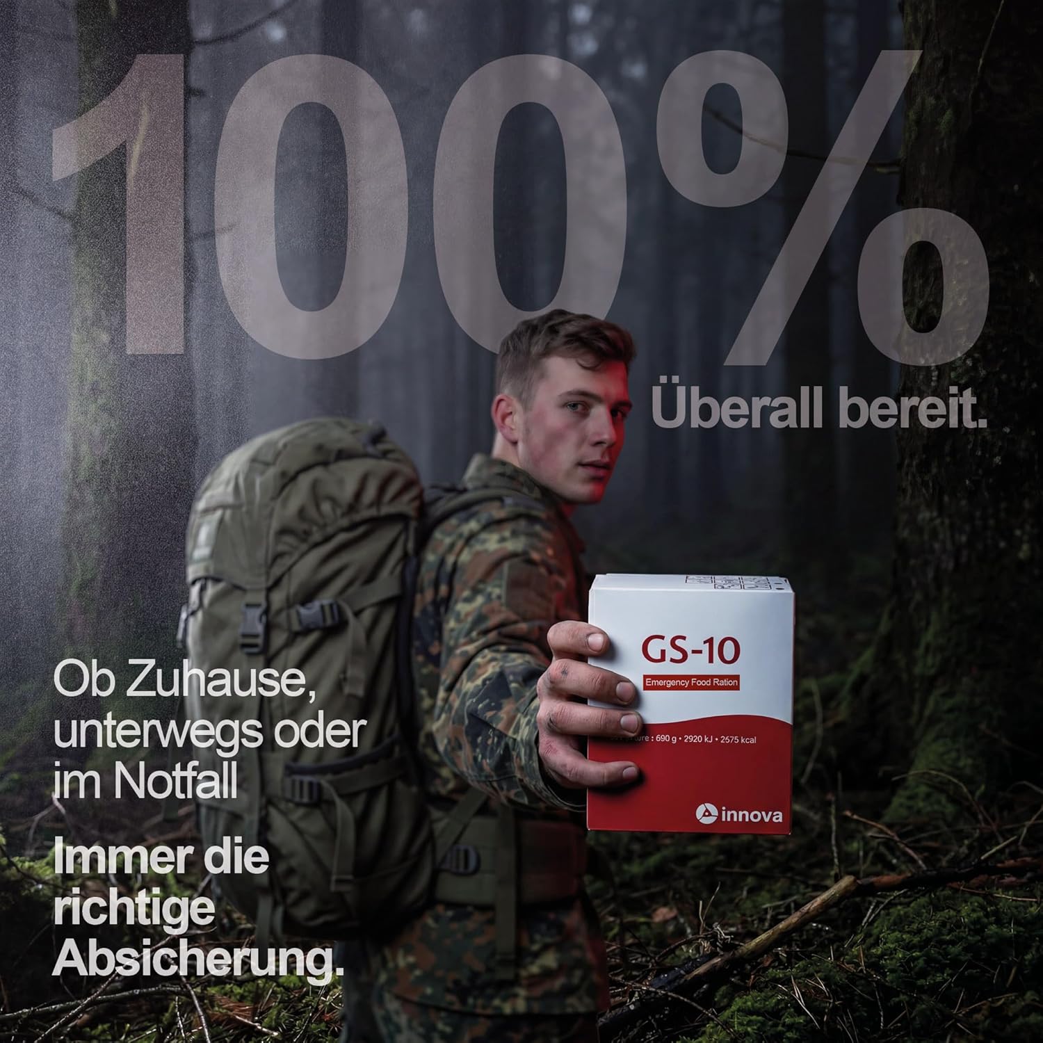 GS-10 Notnahrung - 500 g Einheit Notnahrung - Notration | Produkt hermetisch versiegelt | Extrem langlebige Energieriegel | Langzeitnahrung | Überlebensset – Bild 2