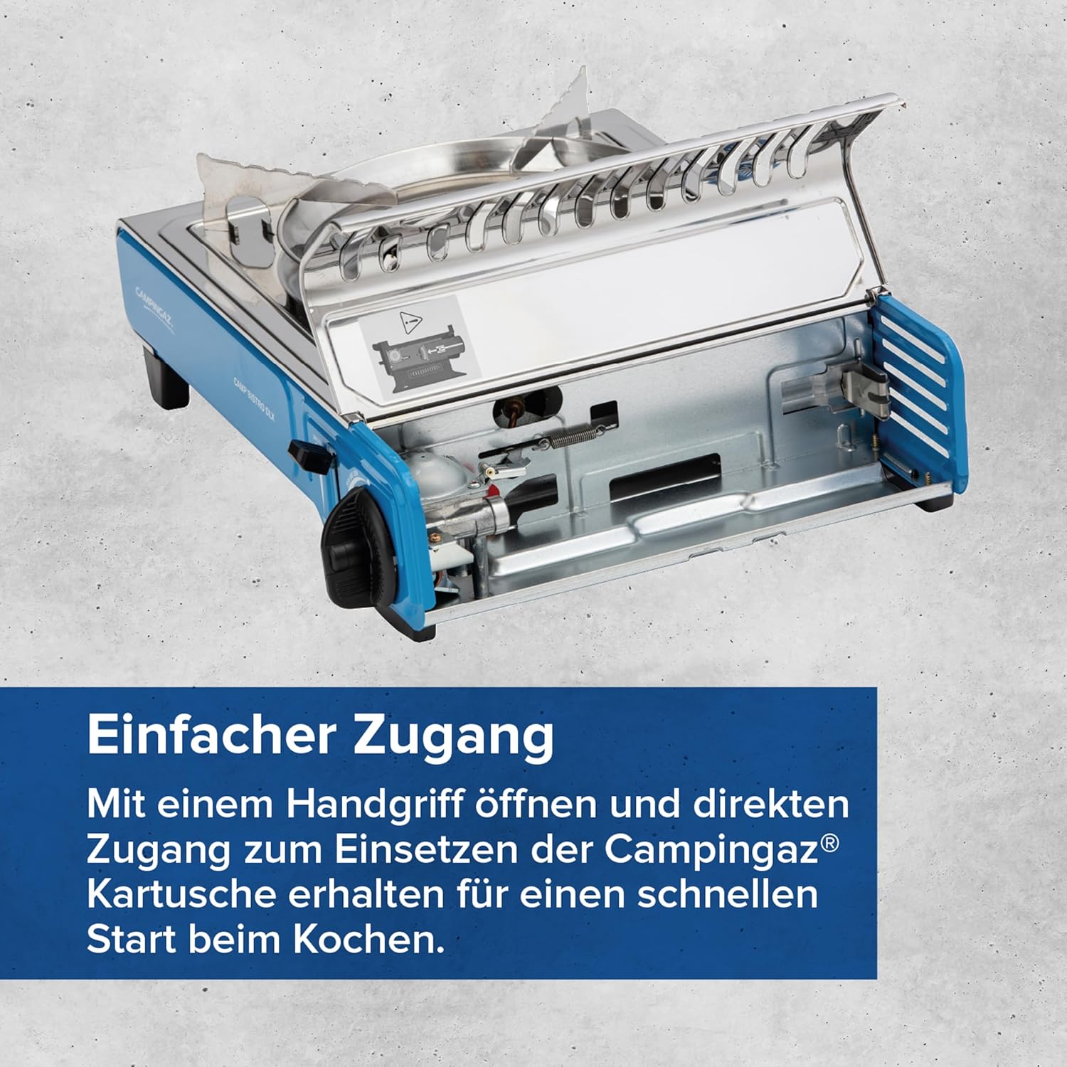 Campingaz Camp'Bistro DLX Stopgaz Campingkocher, Blau – Bild 3