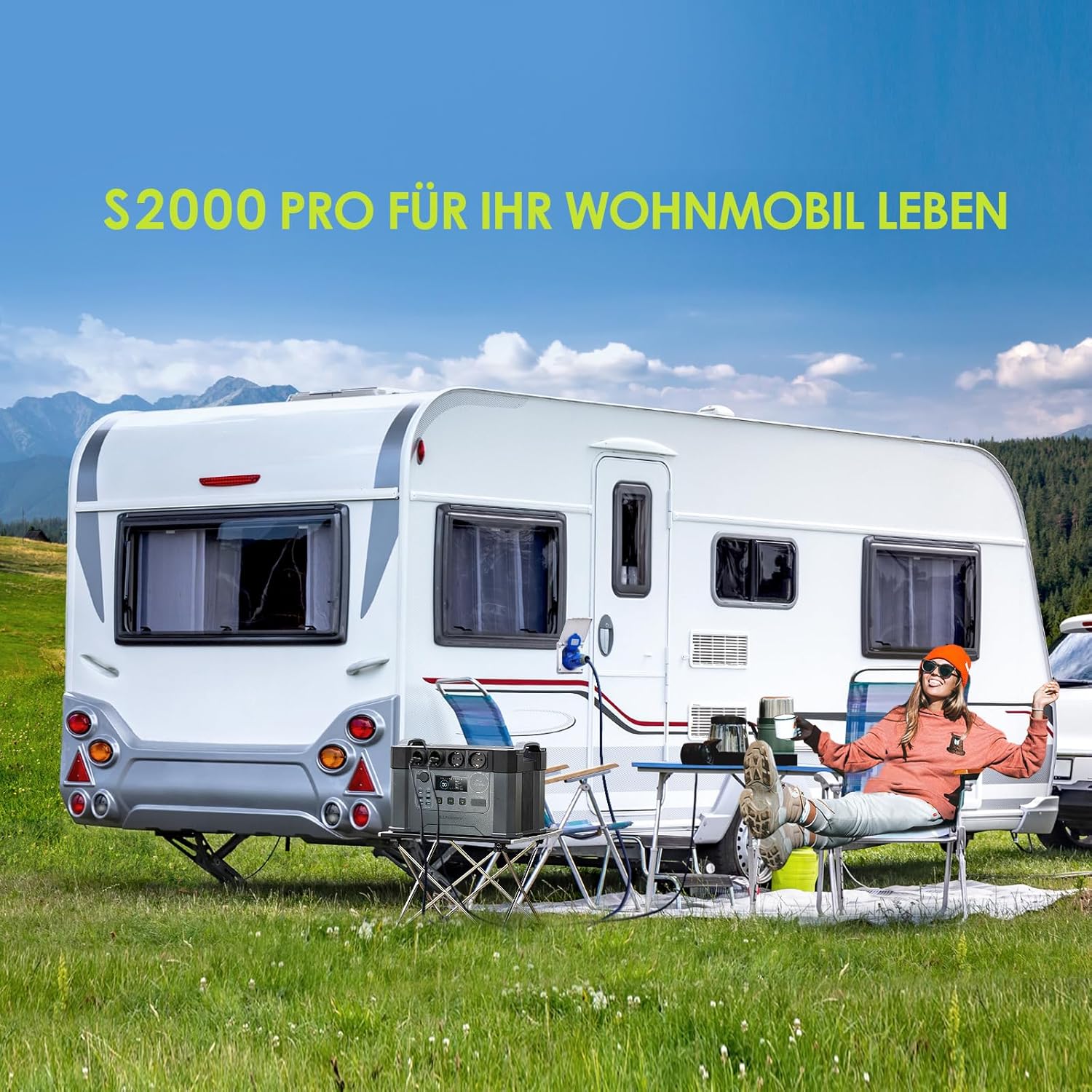 ALLPOWERS Tragbares Kraftwerk 2400 W (4000 W Surge) AC-Steckdosen 1451 Wh Akku MPPT-Solargenerator Mobiler Stromspeicher für Wohnmobil Camping DIY Notstromgenerator Wohnmobil Zuhause Notfall – Bild 7