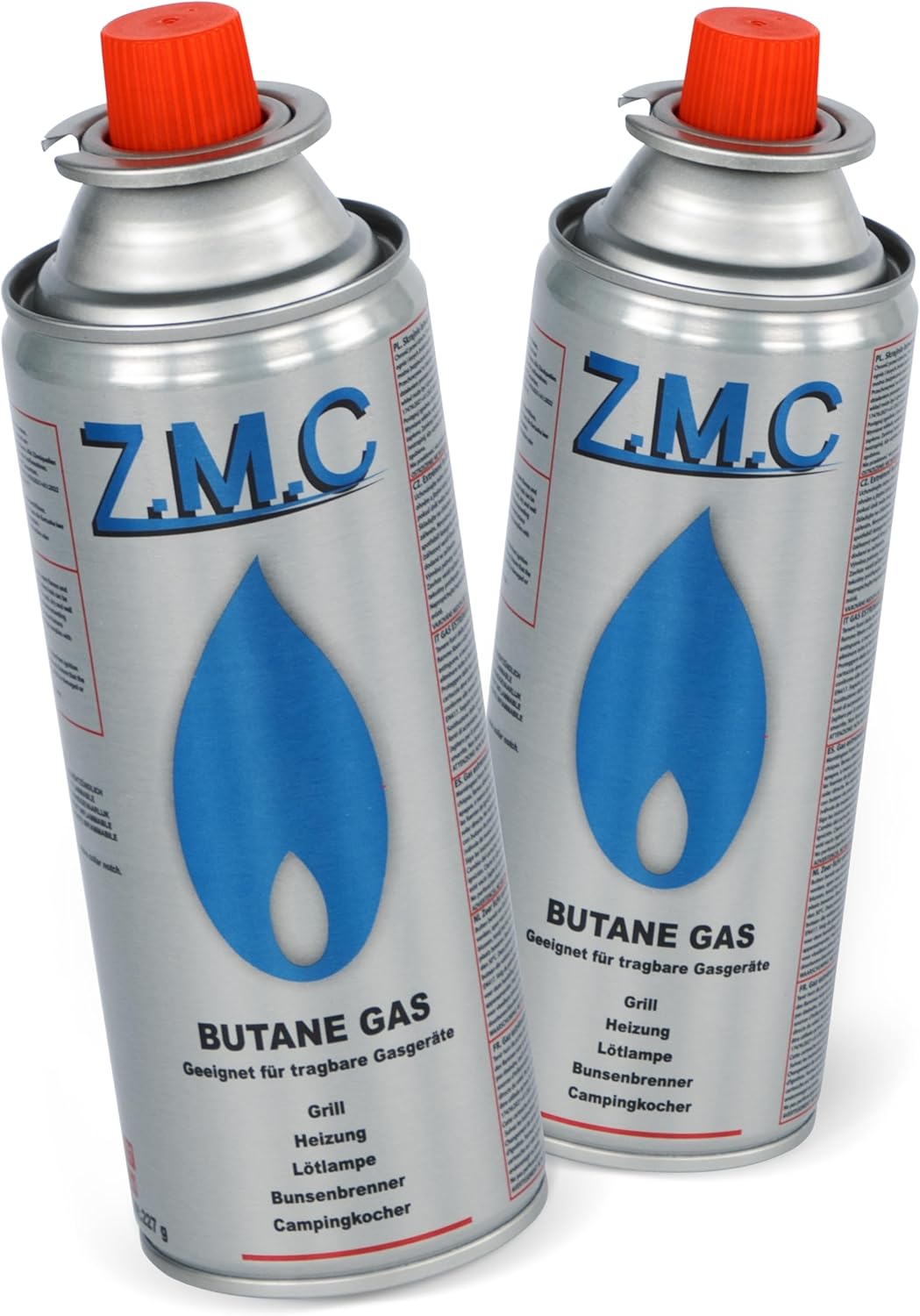 ZMC 28 x Butan-Gaskartuschen 227 g MSF-1a – Butangasflasche Campinggas mit Bajonettventil für Campingkocher, Gasheizung, Gasbrenner, Unkrautbrenner, Lötbrenner – hergestellt in Europa – Bild 3