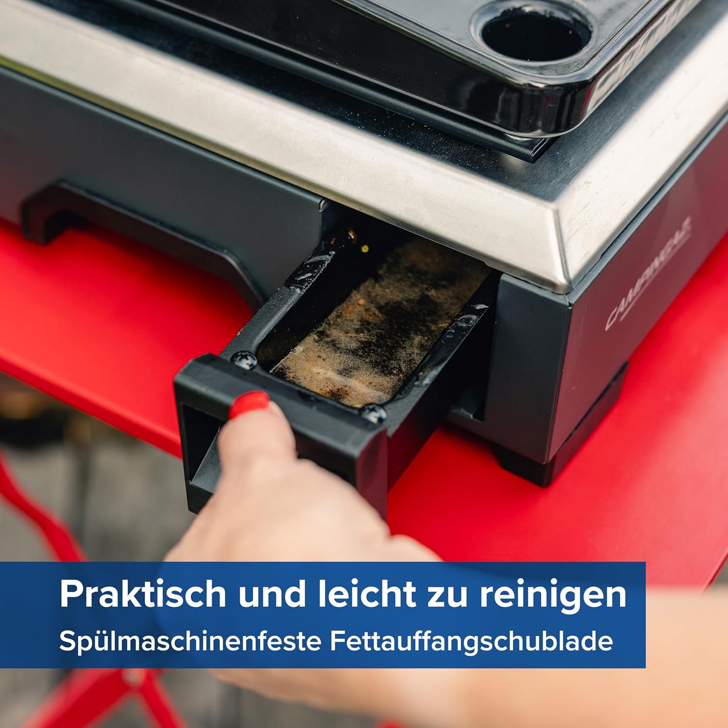 Campingaz Sigma 1 CV Gas-Plancha-Grillplatte mit Deckel | 2,8 kW Heizplatte | Tragbarer Tischgrill | Emaillierte Stahloberfläche | Brenner mit BlueFlame-Technologie für mediterranes Grillen – Bild 9
