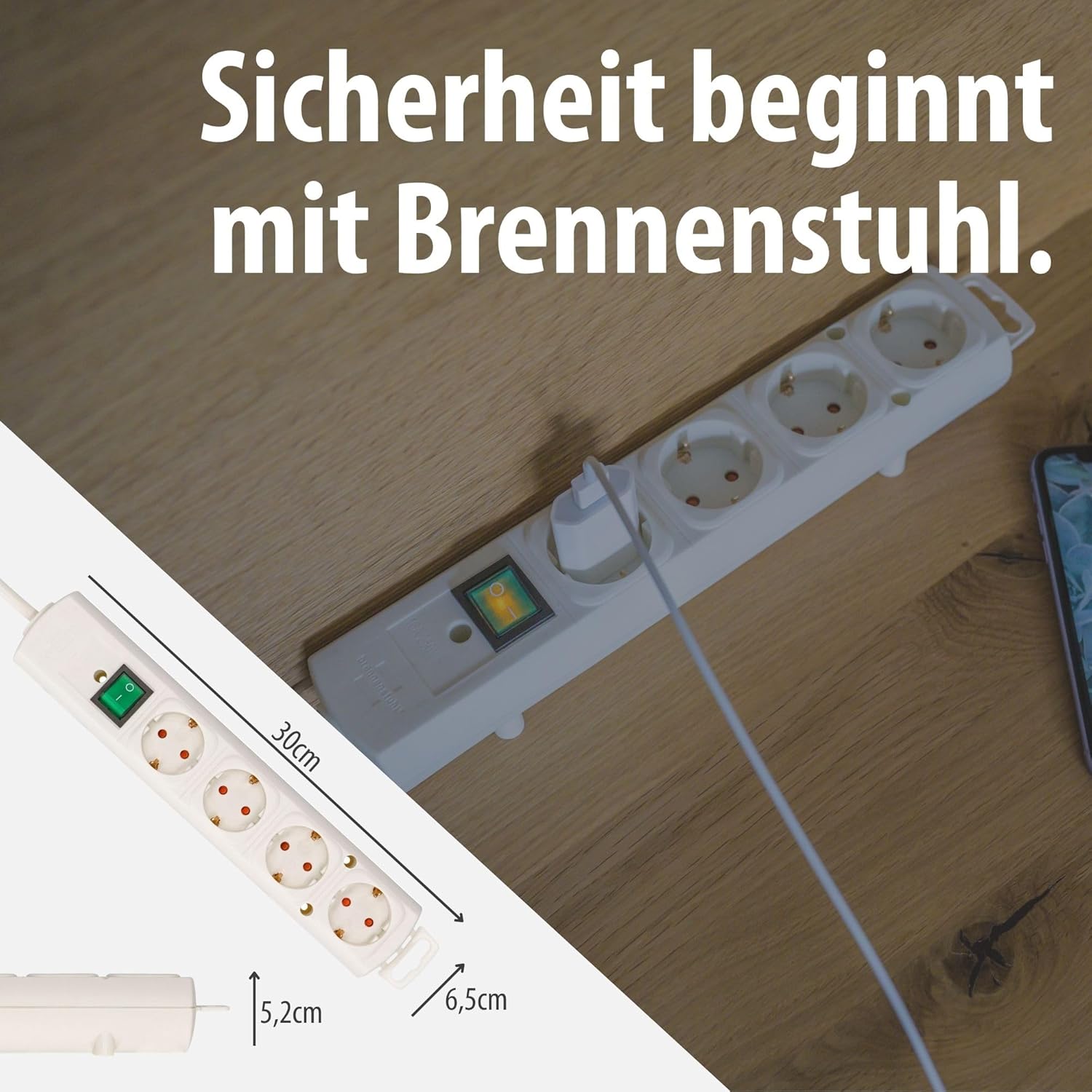 Brennenstuhl Comfort-Line Plus Steckdosenleiste, weiß, BN11531201 – Bild 6