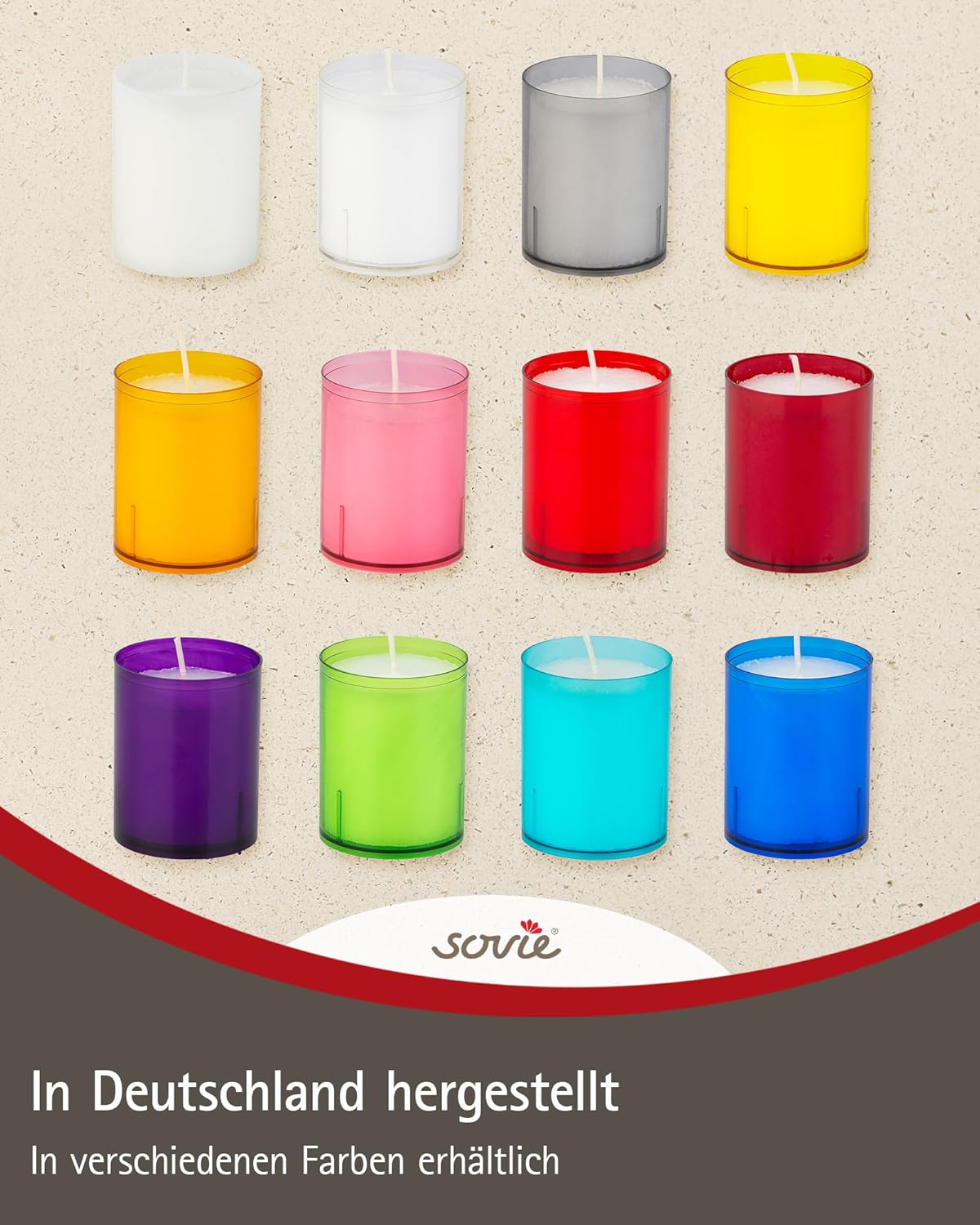 Sovie® Nachfüllkerzen 24 Stück im Tray – Bild 6