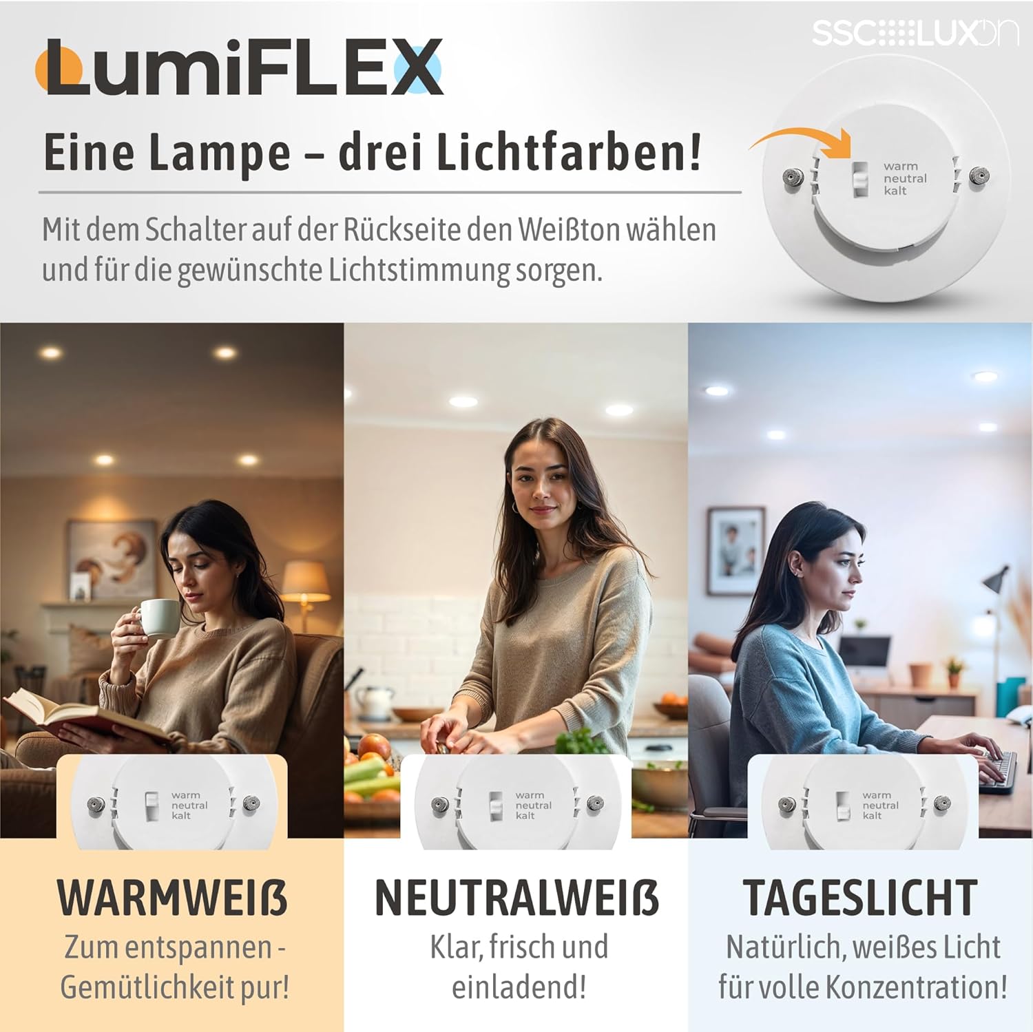 SSC-LUXon Außen-Stehleuchte ULICA mit 2 x LED-Leuchtmittel warmweiß GX53 5W Pollerleuchte schwarz matt IP54 schwenkbares Licht 230V – Bild 6
