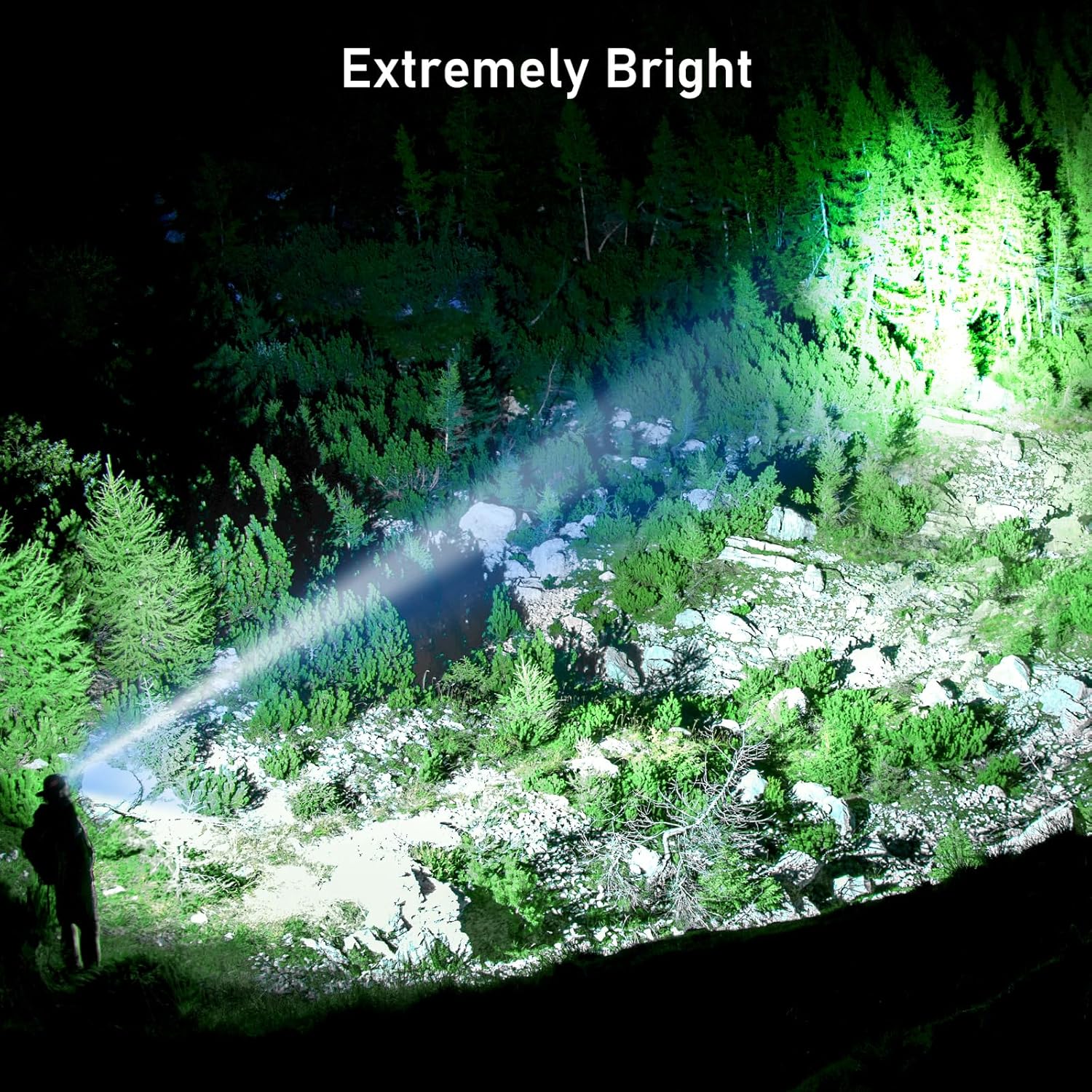 Blukar LED-Stirnlampe, wiederaufladbar, superhell, 2000 l, Stirnlampe | Stufenlos dimmbar, 5 Normalmodi & 5 Sensormodi & Rotlicht, leichtgewichtig wasserdichte Mini-Stirnleuchte für Camp, Angeln – Bild 2