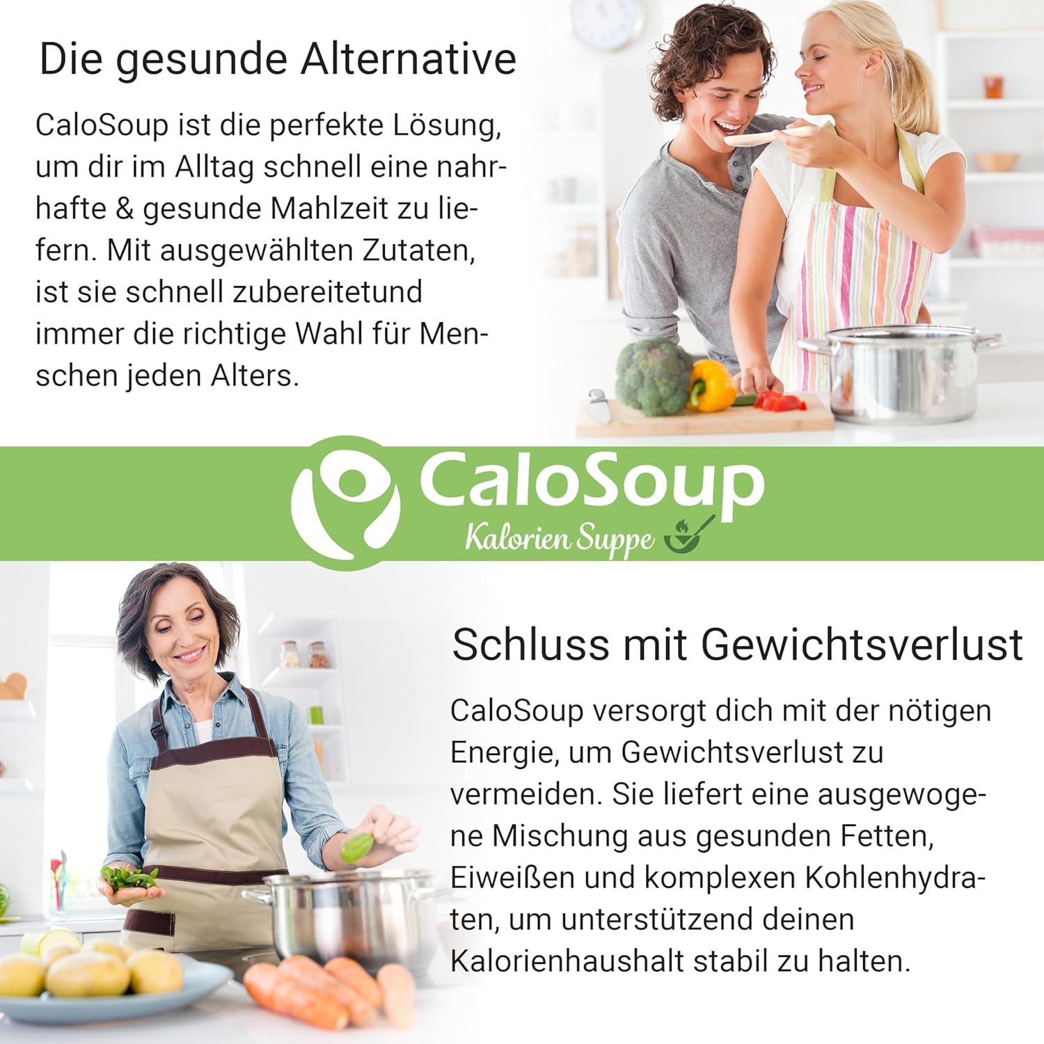 Hochkalorische Suppe zur Steigerung von 20 Portionen | Lebensmittel mit hohem Kaloriengehalt als Fertigsuppe | Fertiggerichte mit Gemüse | Flüssignahrung CaloSoup Kalorien Lauchsuppe (Lauchcreme) 500 g – Bild 7