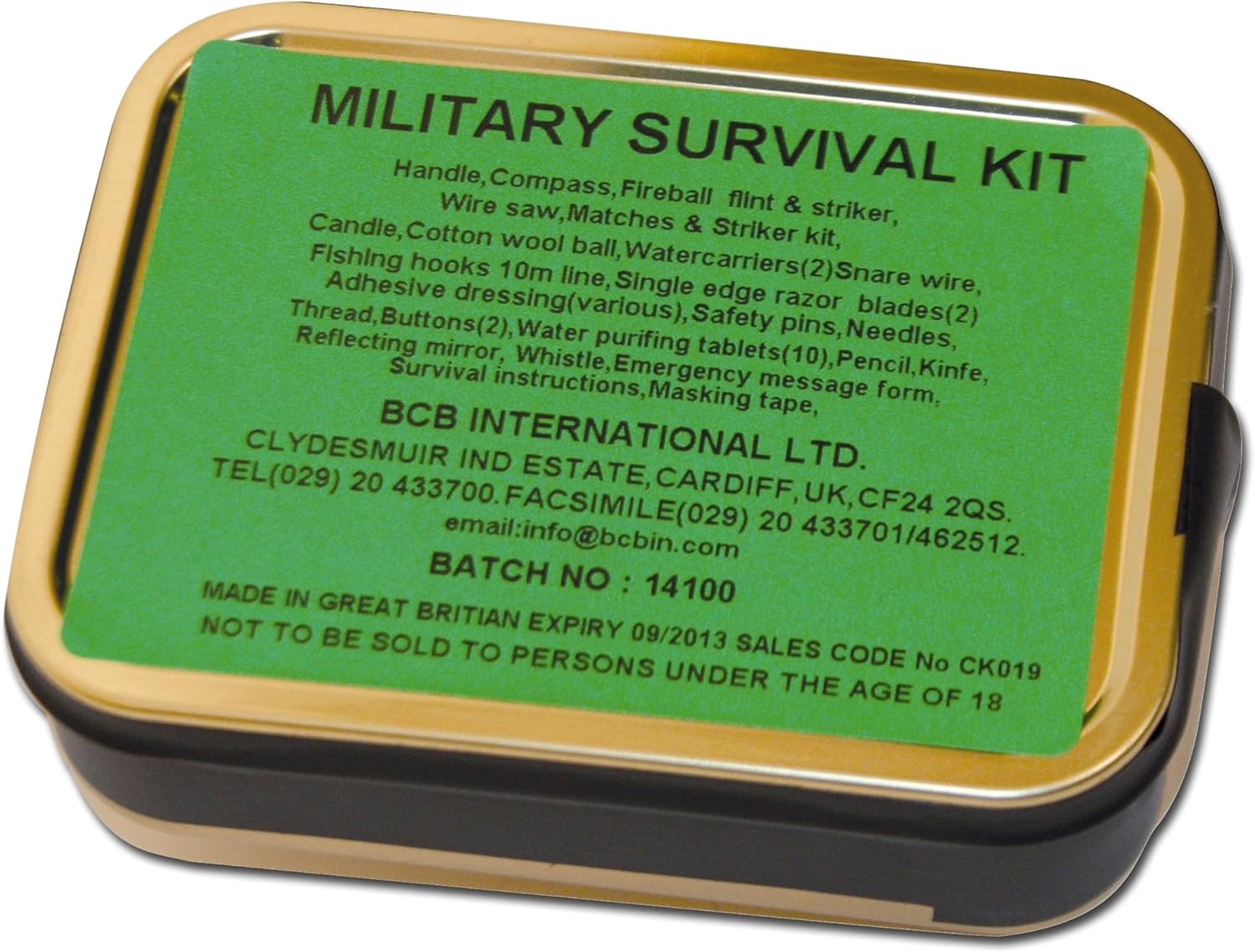 BCB Adventure Militärische Überlebensdose, CK019 von BCB Adventure