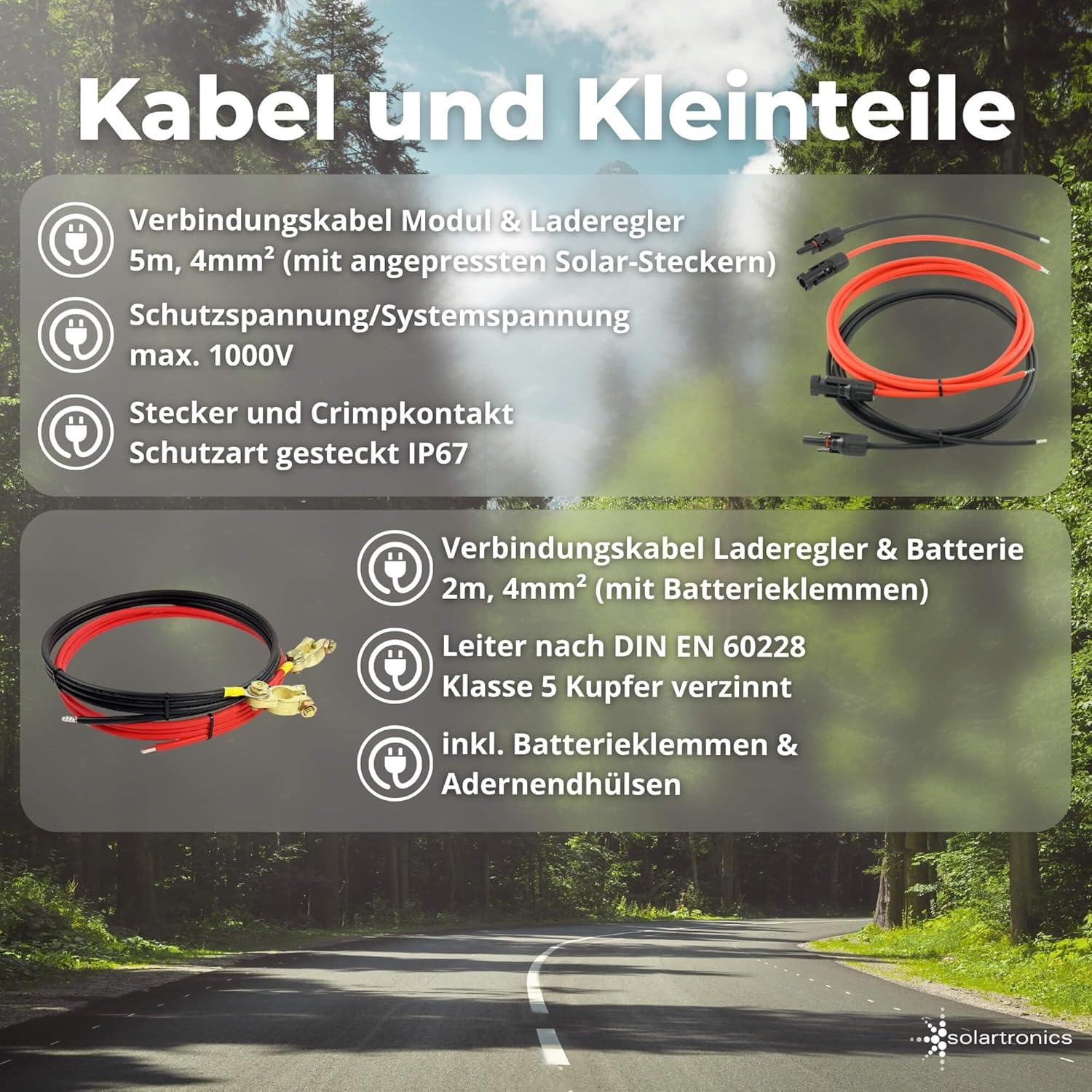 solartronics Komplettset 1 x 130 Watt Solarmodul, 600 Watt Konverter, Laderegler, eigenständige Photovoltaikanlage – Bild 5