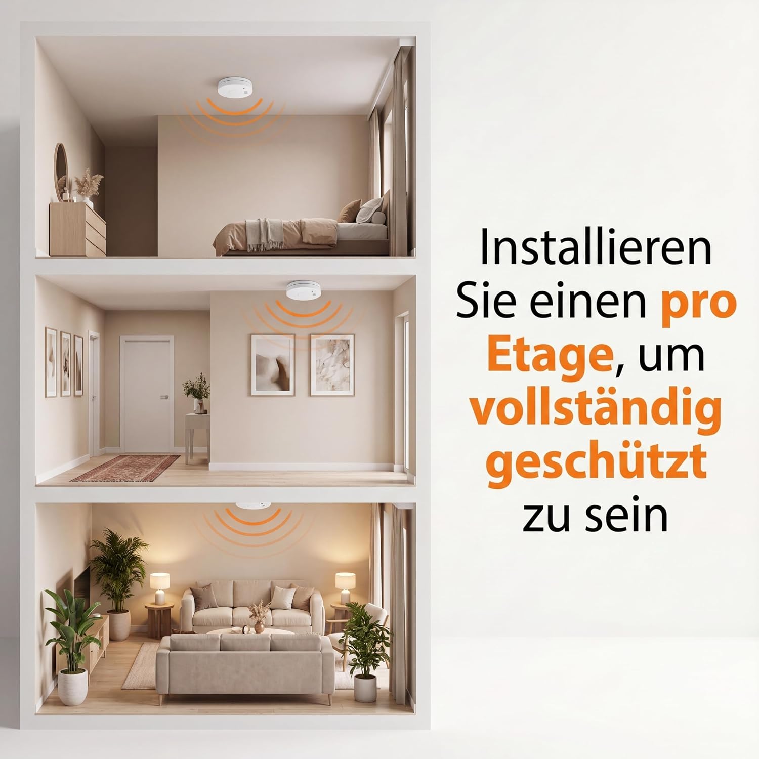 Smartwares Rauchmelder - TÜV - Austauschbare Batterie - Optischer Sensor - Testknopf - Geräuschlose Funktion - FSM-11710 – Bild 8