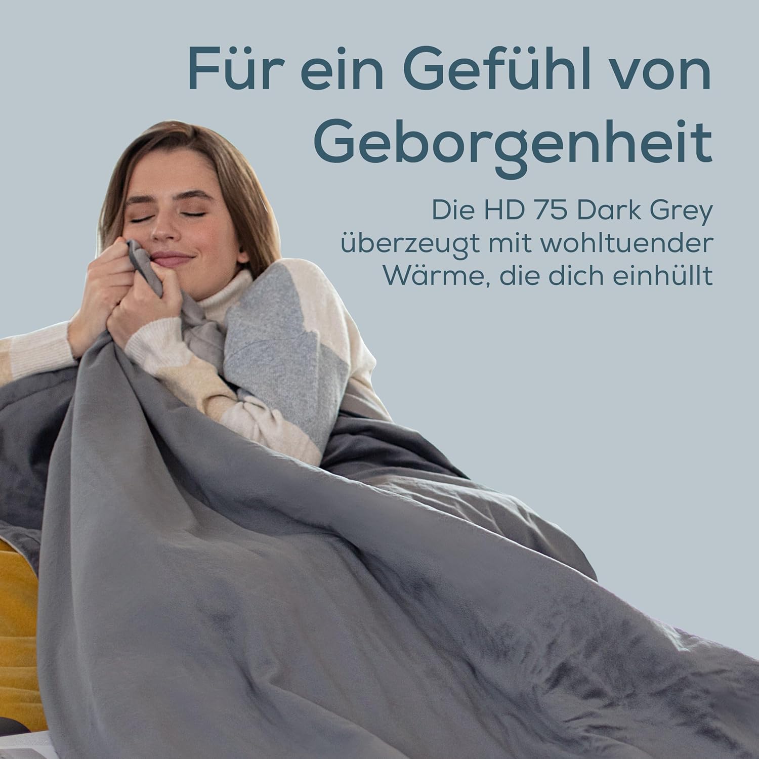 Beurer HD 75 Dunkelgraue Heizdecke, kuschelig weiche Wärmedecke, 6 Temperaturstufen, maschinenwaschbar, mit automatischer Abschaltung und besonders sicher, dunkelgrau, 180 x 130 cm – Bild 2