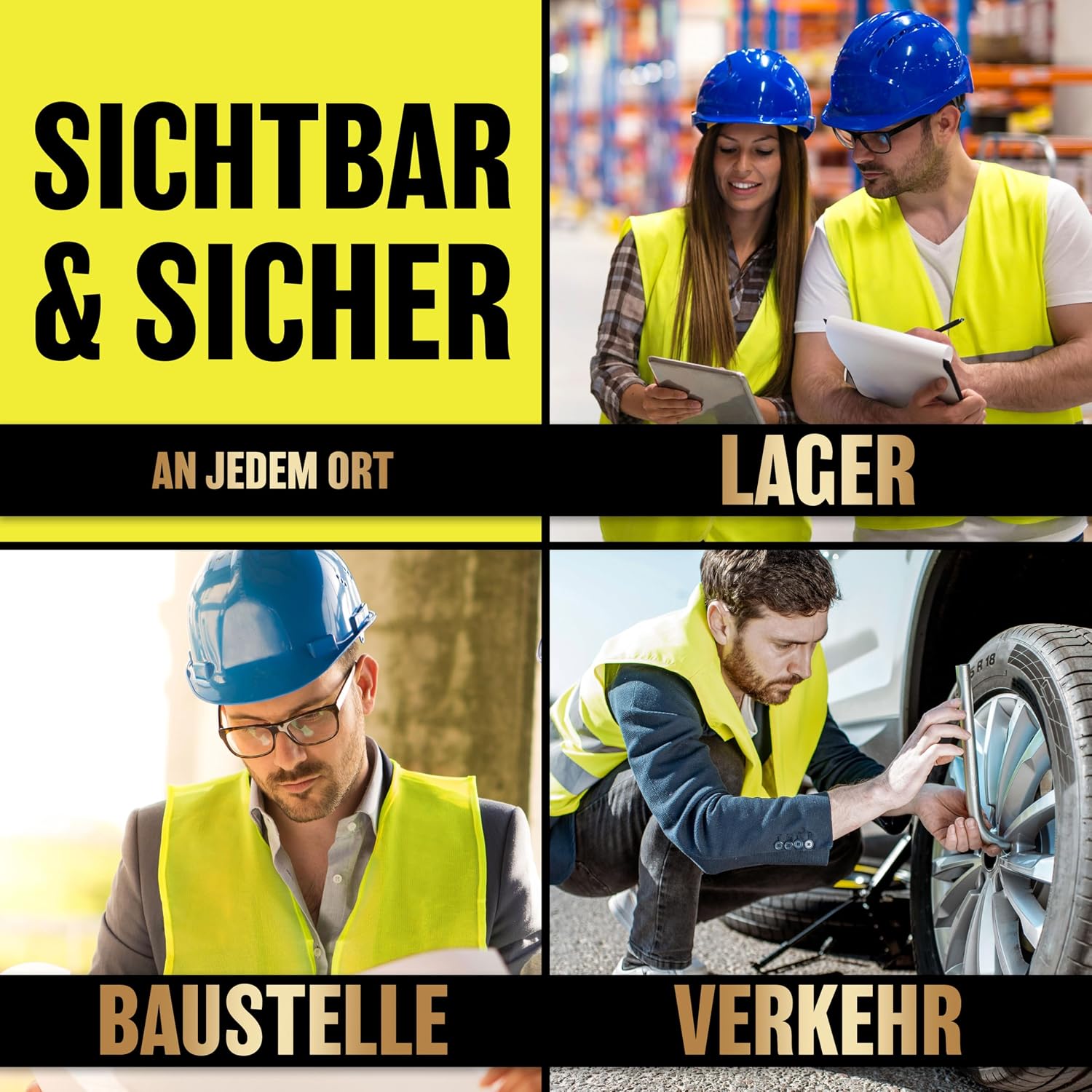 HELDENWERK Auto-Sicherheitsweste 2er-Set für Erwachsene, europaweit einsetzbar – Reflektierende Sicherheitswesten 2026 – Auto-Sicherheitsweste, Pannenweste, Autoweste – Bild 7