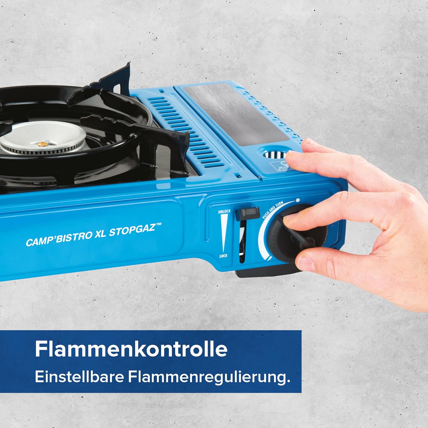 Campingaz Camp'Bistro DLX Stopgaz Campingkocher, Blau – Bild 5