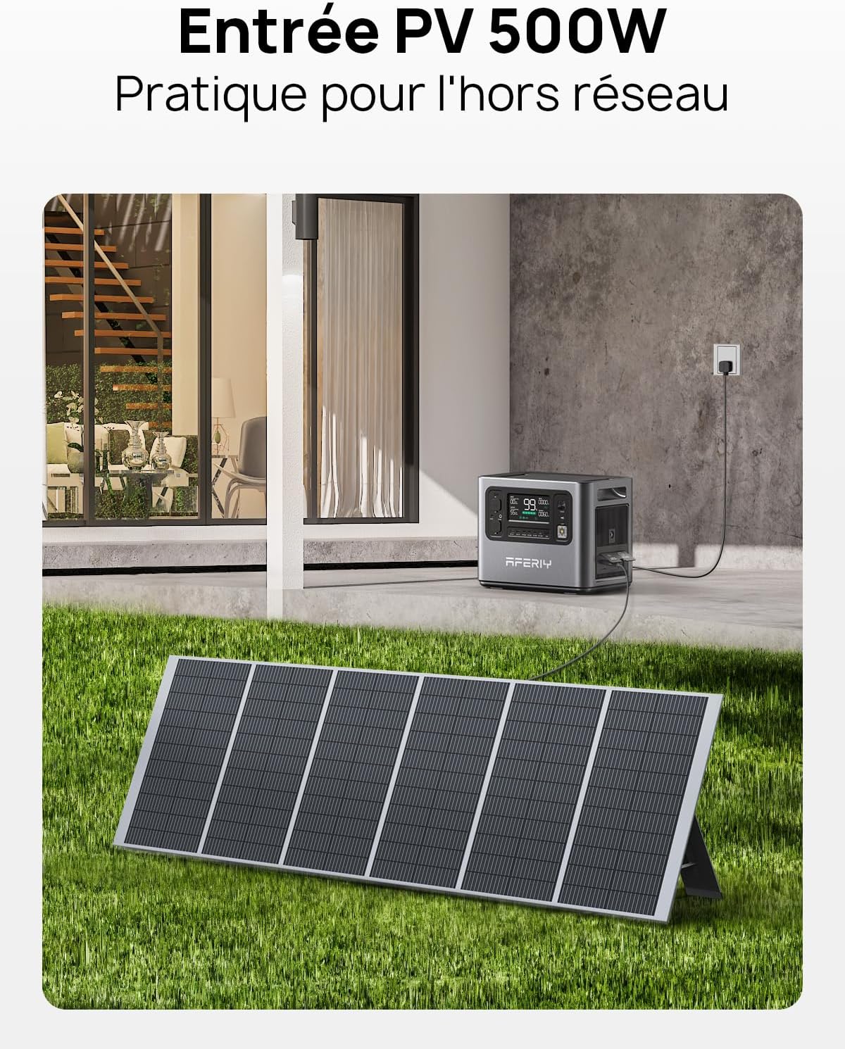 AFERIY Elektrischer Generator, tragbar, 2400 W, Backup-Batterie, LiFePO4, 2048 Wh, mit App, Schnellladung, 1,5 Stunden, EU-Stecker, 220–240 V USV, Solargenerator für Camping/Familie/Büro, 7 Jahre Garantie – Bild 6
