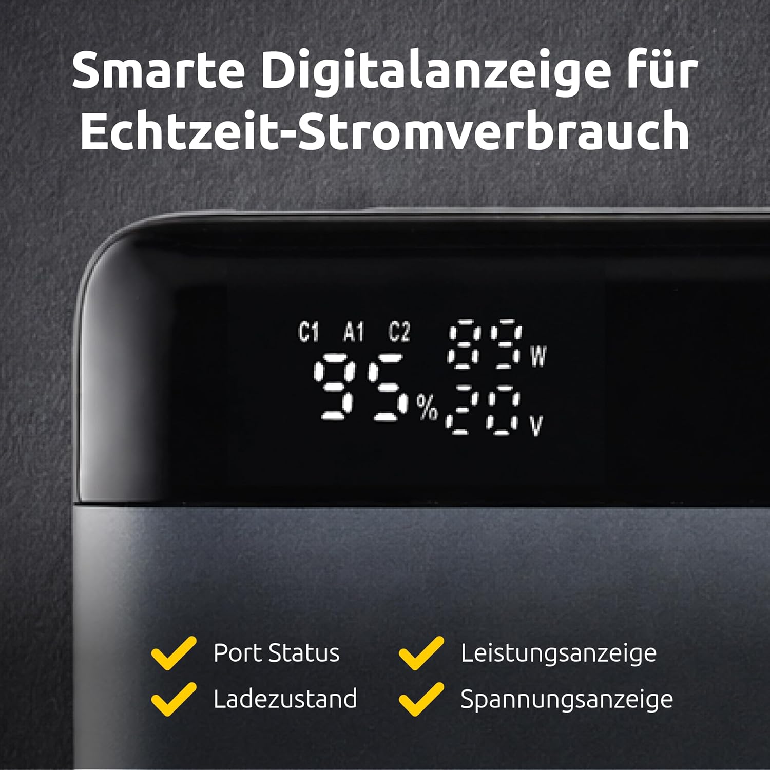 Intenso Powerbank HE25000 140 W Stromversorgung, 25000 mAh externer Akku, Schnellladung für MacBook, iPhone, Samsung Galaxy, iPad – USB-C-Kabel und Tragetasche im Lieferumfang enthalten – Bild 6