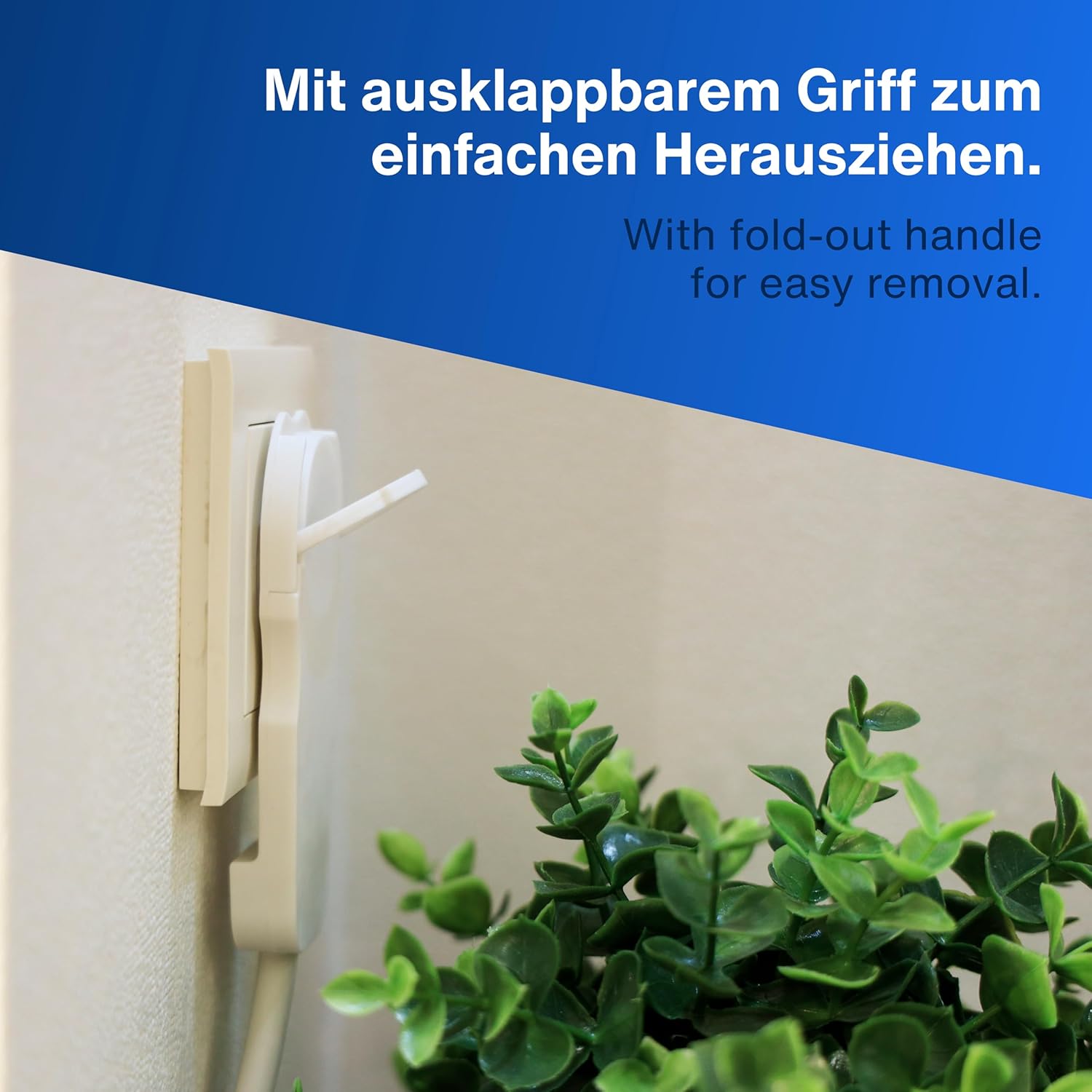REV Steckdosenleiste – Mehrfachsteckdose 3-fach mit Flachstecker – ideal für den Einsatz hinter Möbeln, Kabel 2 m, max. 3680 W, Weiß – Bild 7