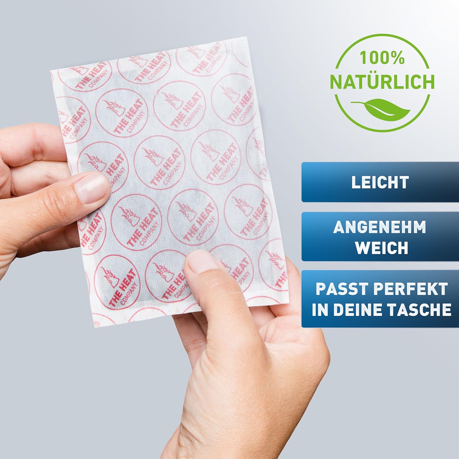 THE HEAT COMPANY Handwärmer XL – 10er- oder 40er-Pack – Extra warm – großer Taschenwärmer – Wärmekissen – 24 Stunden warme Hände – gebrauchsfertig – luftaktiviert – rein natürlich – Bild 2