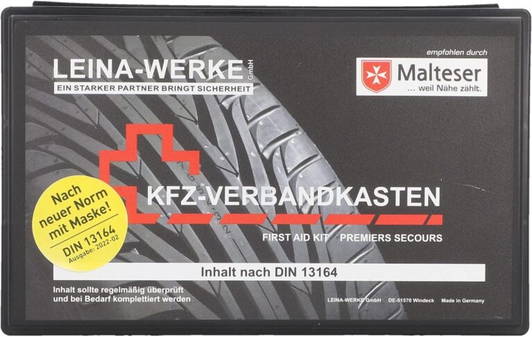Leina-Werke 10105 Auto-Erste-Hilfe-Set, Fotodruck, Schwarz/Mehrfarbig