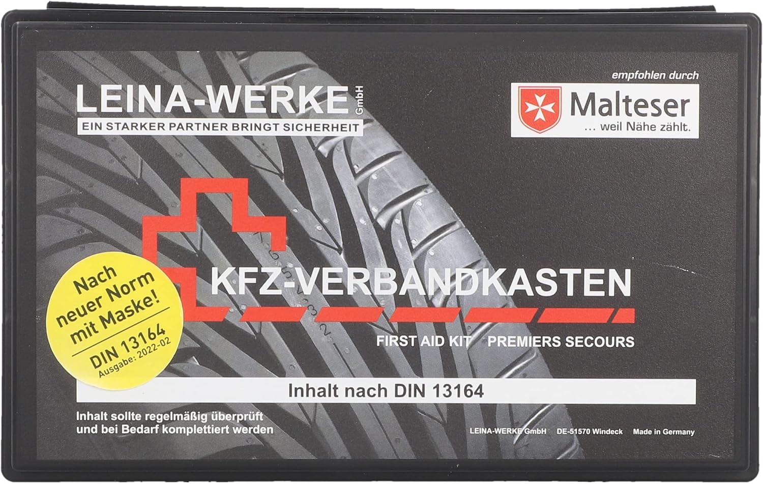 Leina-Werke 10105 Auto-Erste-Hilfe-Set, Fotodruck, Schwarz/Mehrfarbig