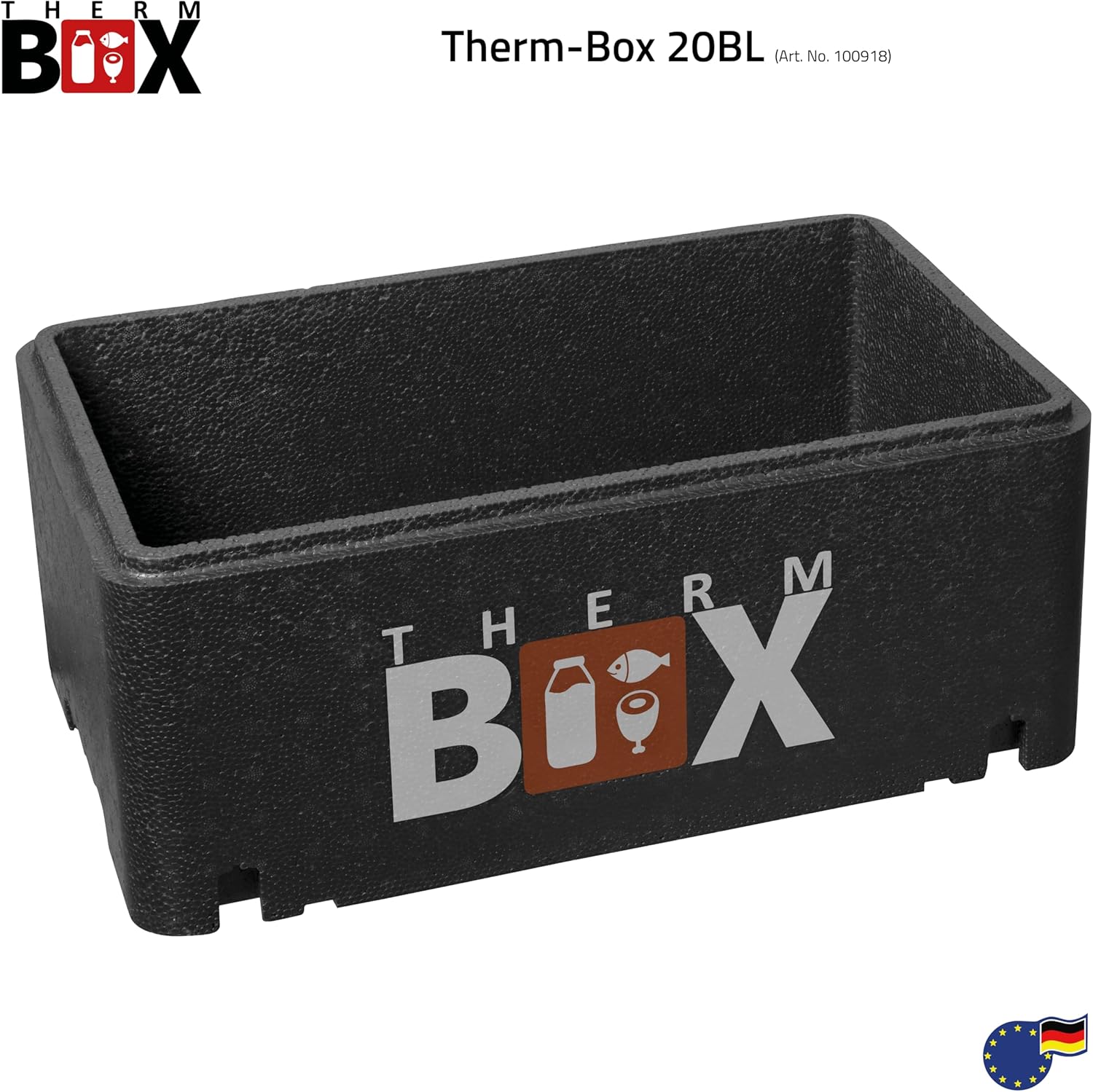 THERM BOX Profibox GN 1/1, Innenmaße: 54 x 34,5 x 24 cm, Wandstärke: 25 mm, 46 Liter Styroporboxen, Isolierbox, Thermobox, Wärmebox, große XL-Kühlbox, Thermobehälter – Bild 7