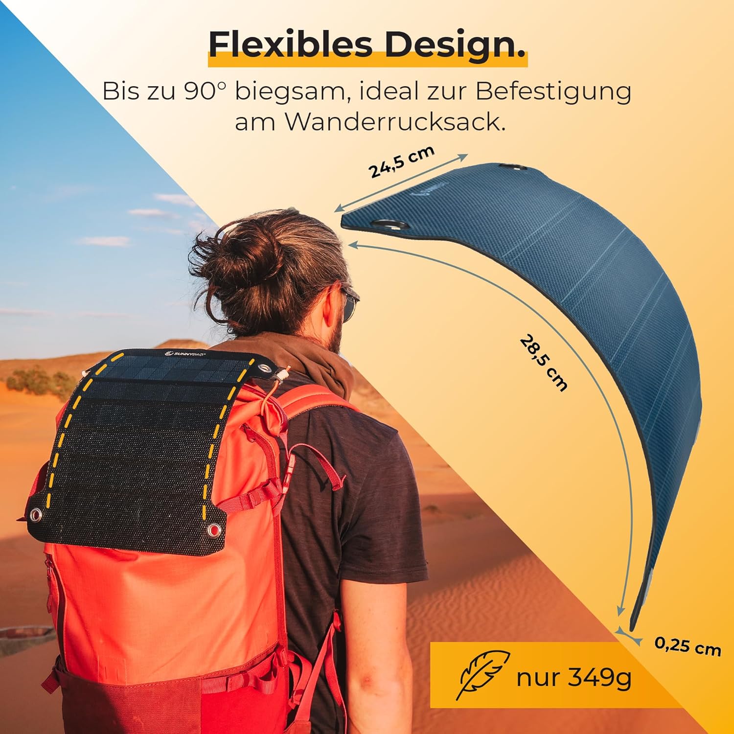 SunnyBAG Leaf PRO: Das stärkste flexible Solarpanel der Welt, Premium-Solarladegerät für den Außenbereich, ISPO-Award-Gewinner. – Bild 6