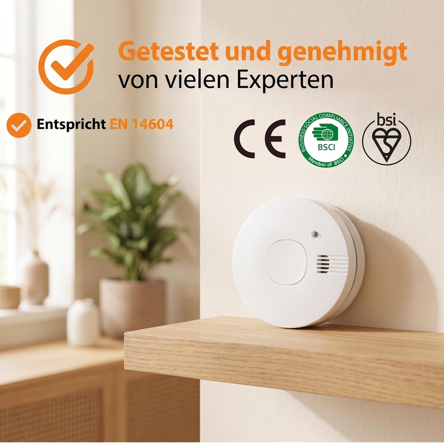 Smartwares Rauchmelder - TÜV - Austauschbare Batterie - Optischer Sensor - Testknopf - Geräuschlose Funktion - FSM-11710 – Bild 2