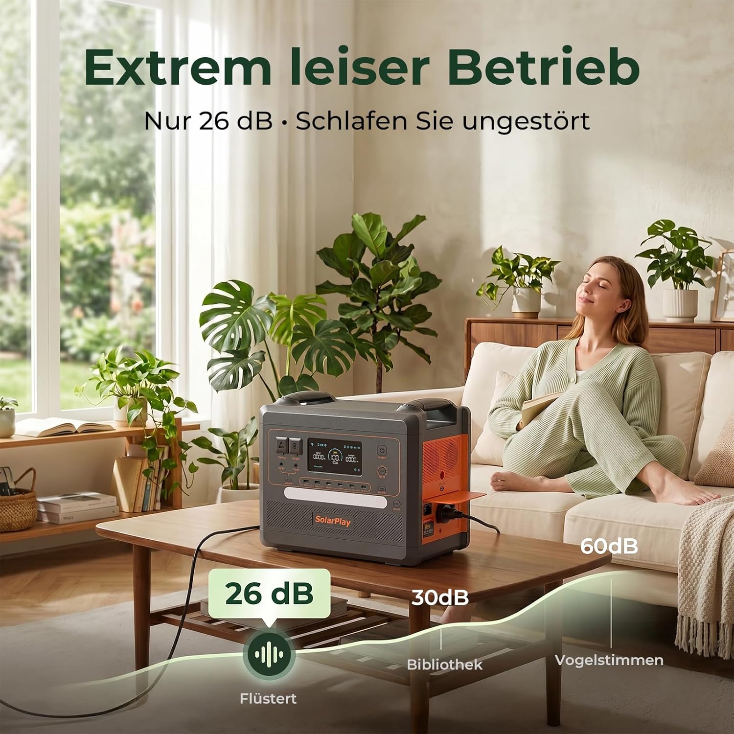 SolarPlay Q2402M Tragbares Kraftwerk (5000 Peak), Solargenerator mit 2304 Wh LiFePO4-Akku, mit 2 x 2500 WAC Ausgängen, Backup, Off-Grid, Van Life, 2500 W Kraftwerk für Camping, Wohnmobil und Stromausfälle – Bild 4