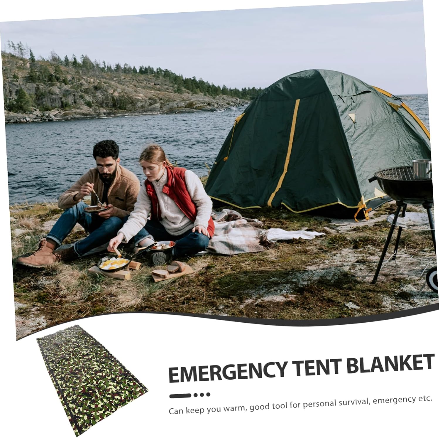 Leichtes Notfallzelt aus PE mit multifunktionaler Nutzung und Campingdecke für Überlebenssituationen und Notunterkünfte im Outdoorbereich – Bild 7