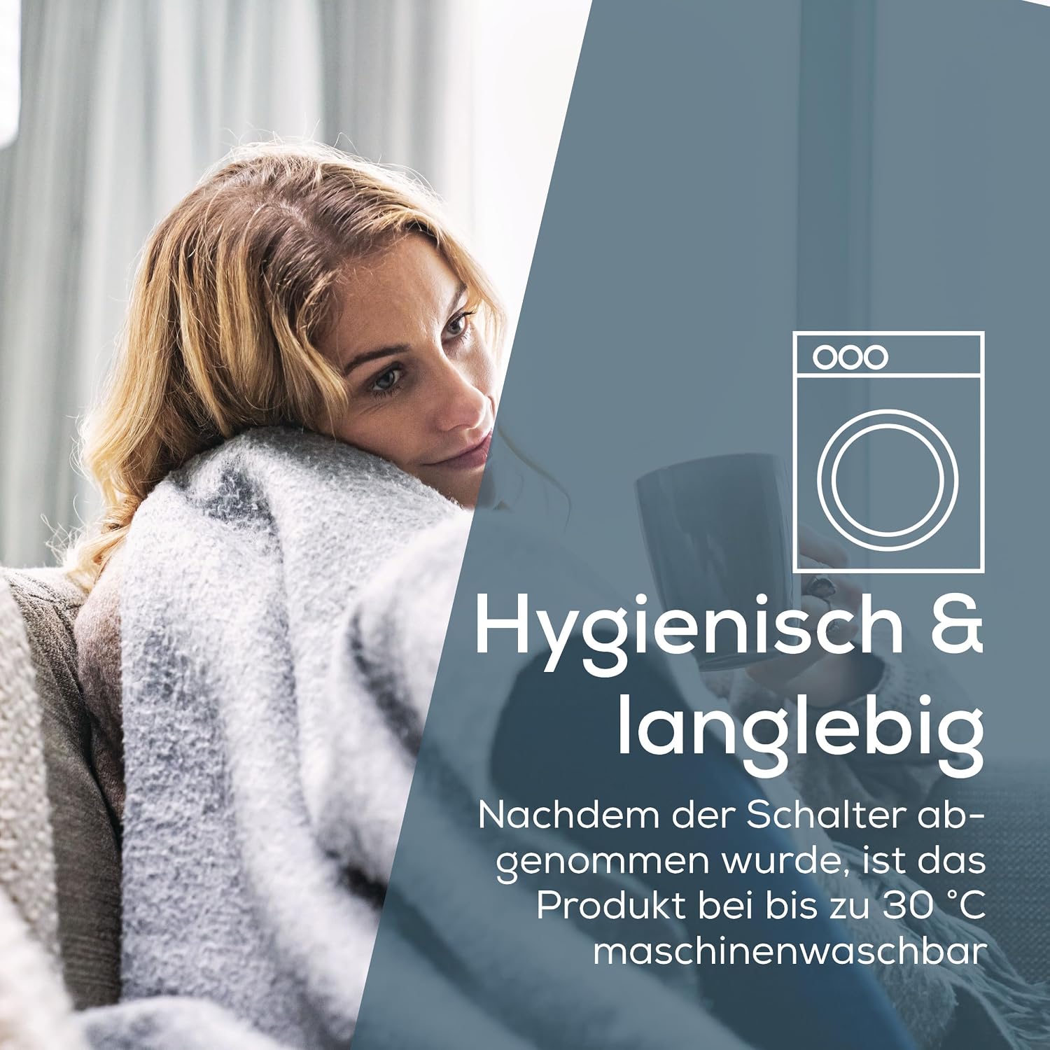 Beurer HD 75 Dunkelgraue Heizdecke, kuschelig weiche Wärmedecke, 6 Temperaturstufen, maschinenwaschbar, mit automatischer Abschaltung und besonders sicher, dunkelgrau, 180 x 130 cm – Bild 6