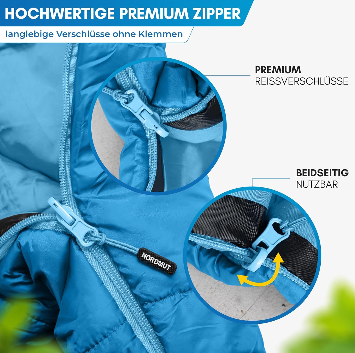 Mitwachsender Kinderschlafsack von NORDMUT für zuverlässigen Kälteschutz – Kinderschlafsack aus ungiftigen Materialien – 3-Jahreszeiten-Kinderschlafsack (200 GSM) für Outdoor-Abenteuer – Bild 3