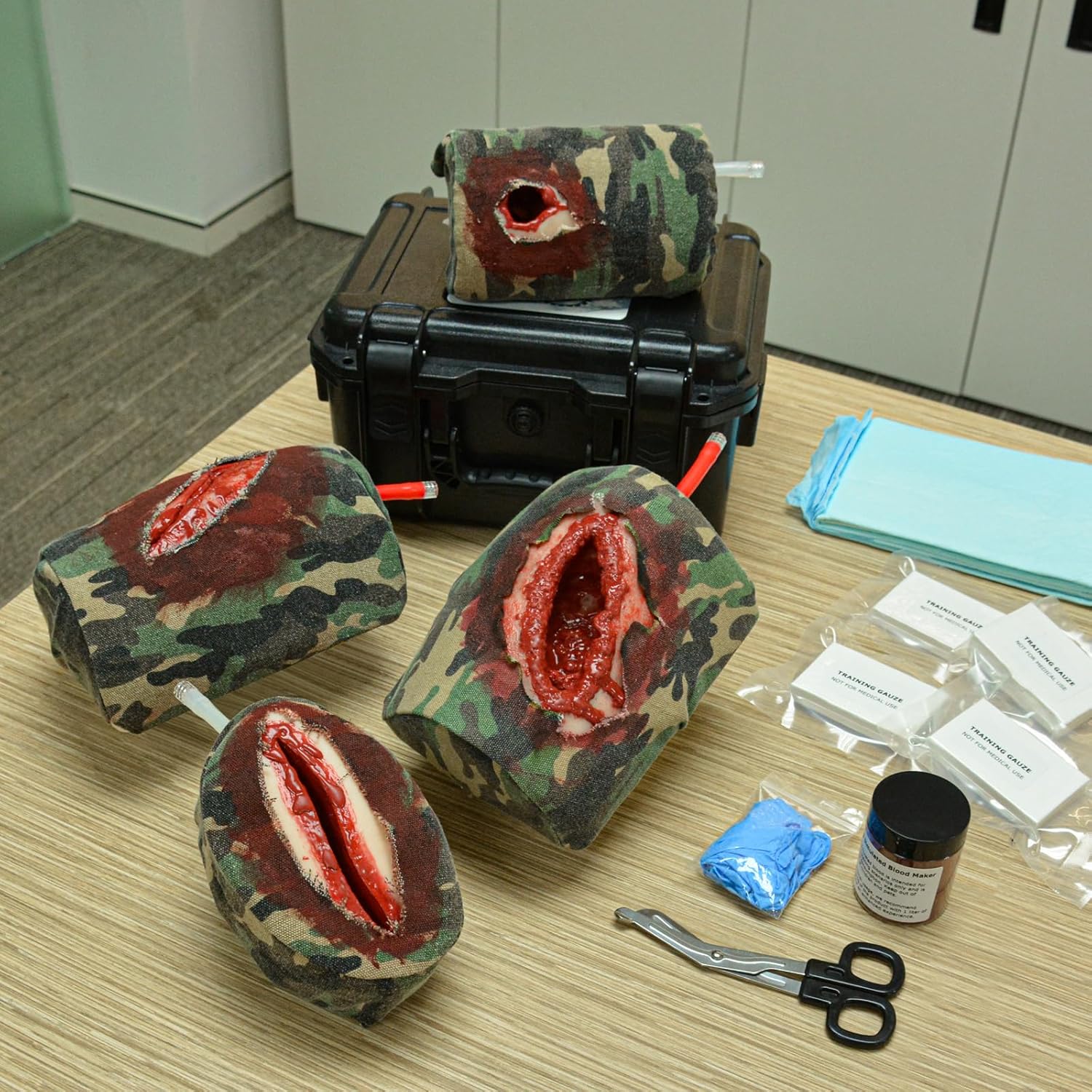 Trainerset für abgedeckte Schnittwunden, Trainingsset zur Blutungsstillung, Blutungskontrollset für den medizinischen Unterricht – Taktische Box – Bild 5