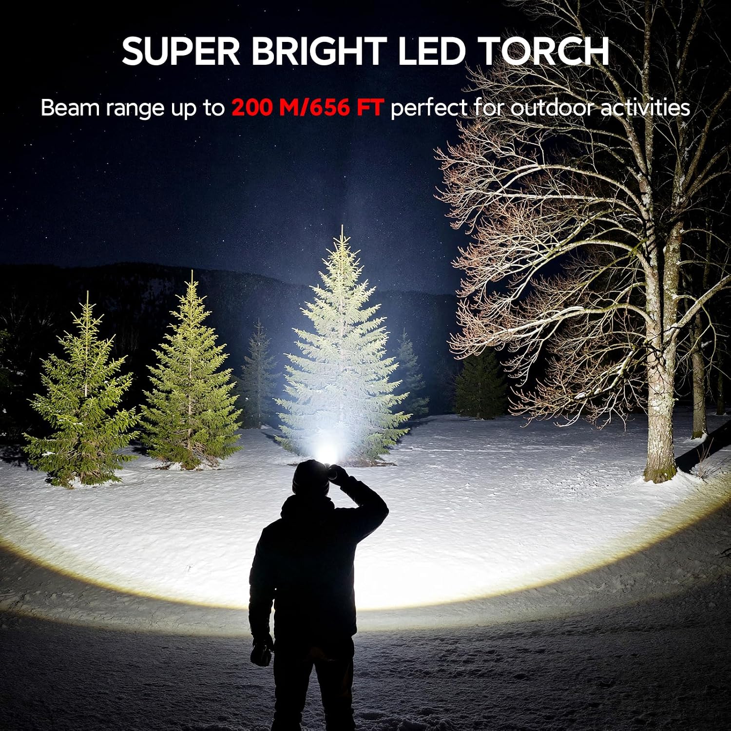 GEARLITE Kleine Taschenlampe LED wiederaufladbar, zoombare Mini-Taschenlampe extrem hell für Kinder, IP65 wasserdicht, tragbare Taschenlampe für Camping, Wandern, Notfälle, Outdoor – Bild 3