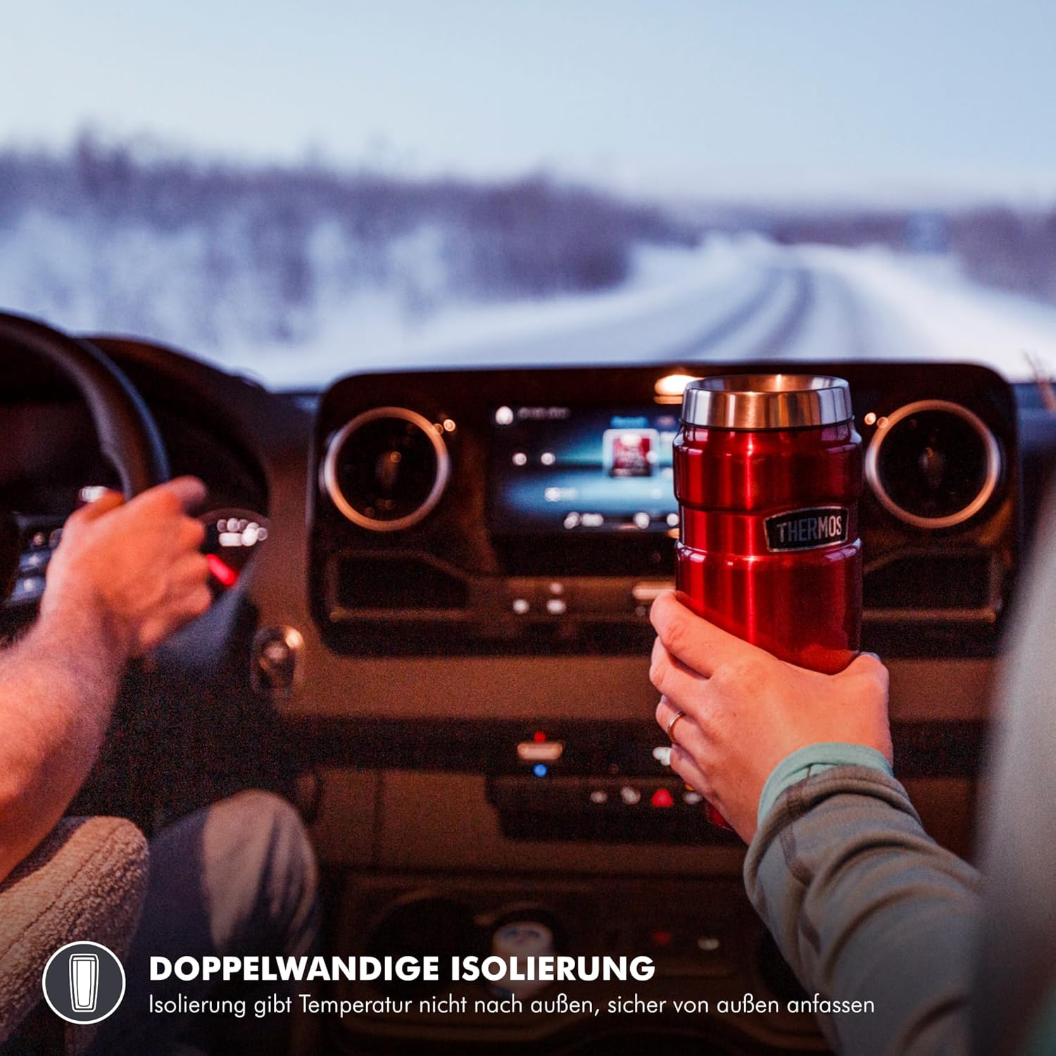 Thermos Stainless King Thermobecher, To Go Kaffeebecher, Edelstahl matt, 470 ml, Isolierbecher, spülmaschinenfest, auslaufsicher, Coffee to Go 7 H heiß, 18 H kalt, BPA-frei, 0,47 L – Bild 7