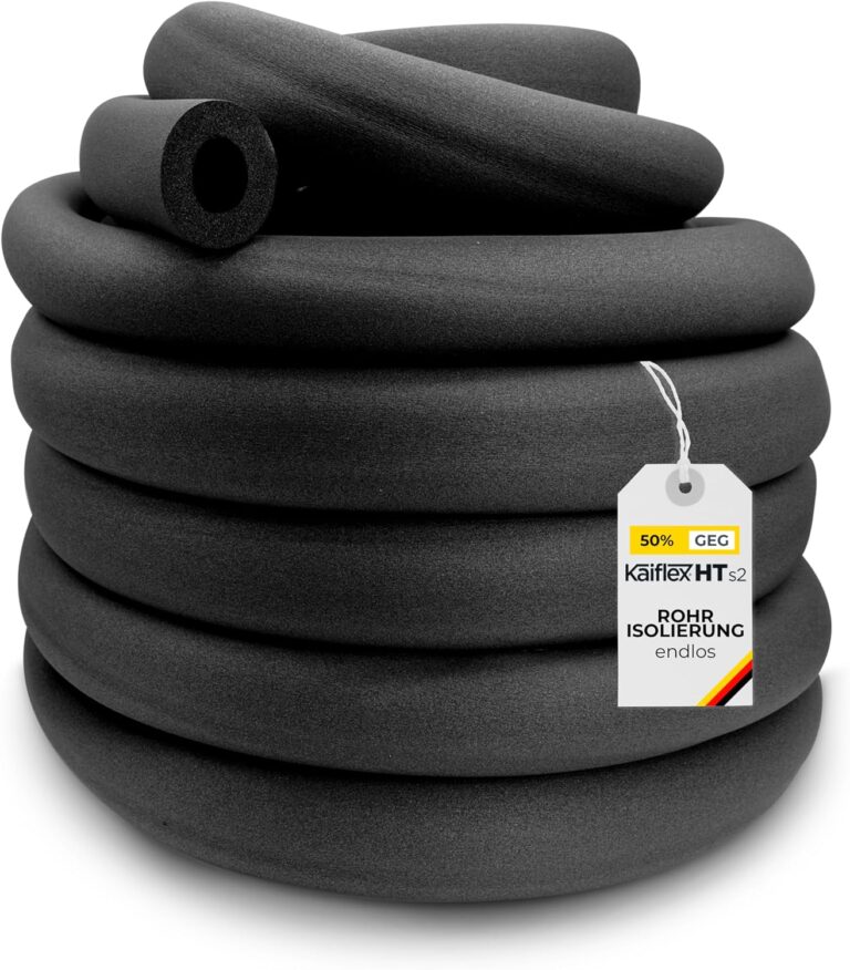 Kaiflex Rohrisolierung endlos 18 x 10 mm x 20 m – 50 % GEG Schlauchisolierung für Heizung und Sanitärbereich – flexible Isolierung – Gummi-Rohrisolierung – Weichschaum-Isolierschlauch – Isolierung