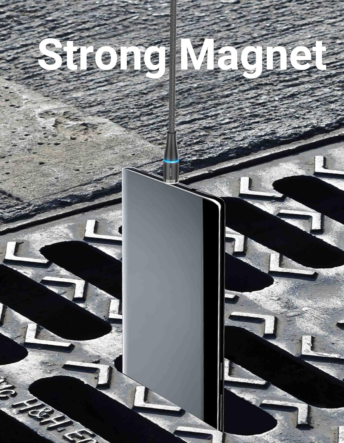 Magnetisches USB-C-Ladekabel (2 Stück, 2 m), Nylon-USB-Typ-C-Kabel, Schnelllade-Schnellladekabel, magnetisches Datenkabel mit magnetischem Adapter, Stecker für Samsung S20 S10 Note10, Huawei, Honor, Xiaomi – Bild 5
