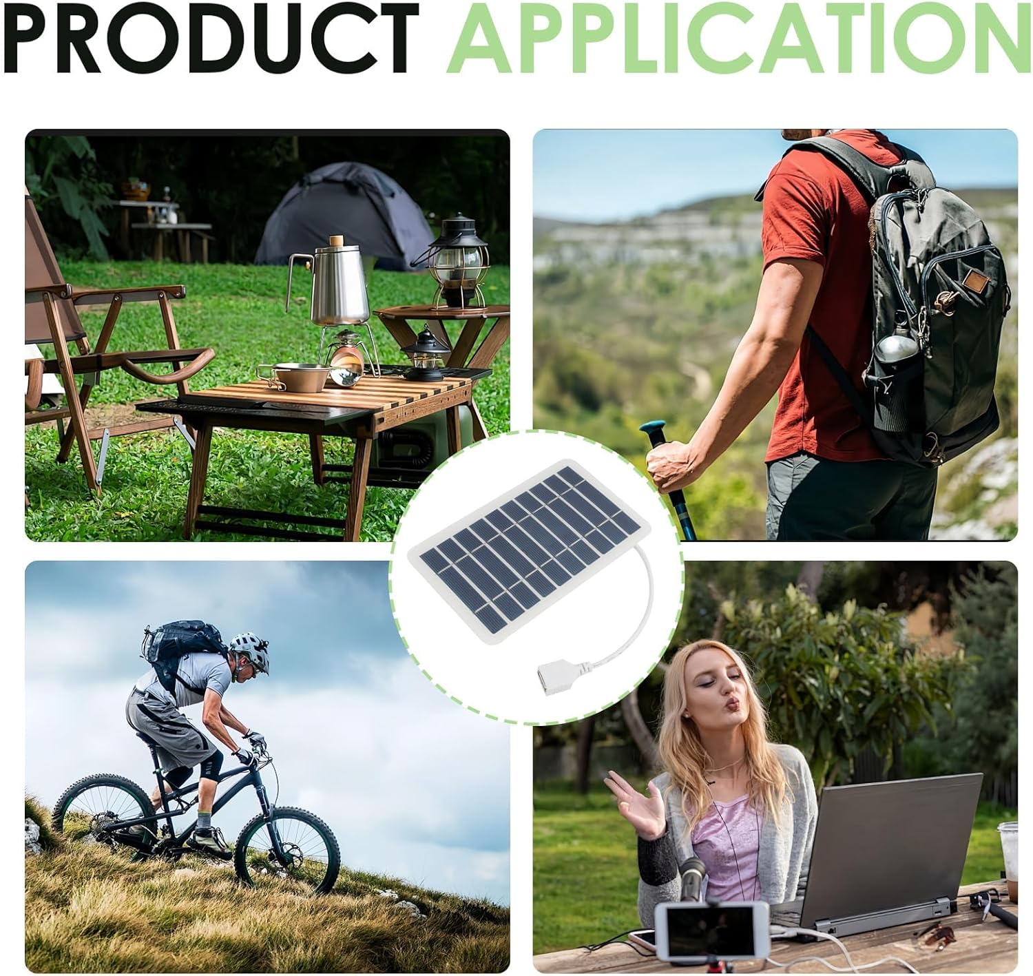 Tragbares Solarpanel 5V 2W mit USB-Anschluss, wasserdicht und robust, für Outdoor-Aktivitäten wie Camping und Wandern, Outdoor-Mini-Solarladegerät, Solarladegerät für Smartphones (1 Stück) – Bild 6