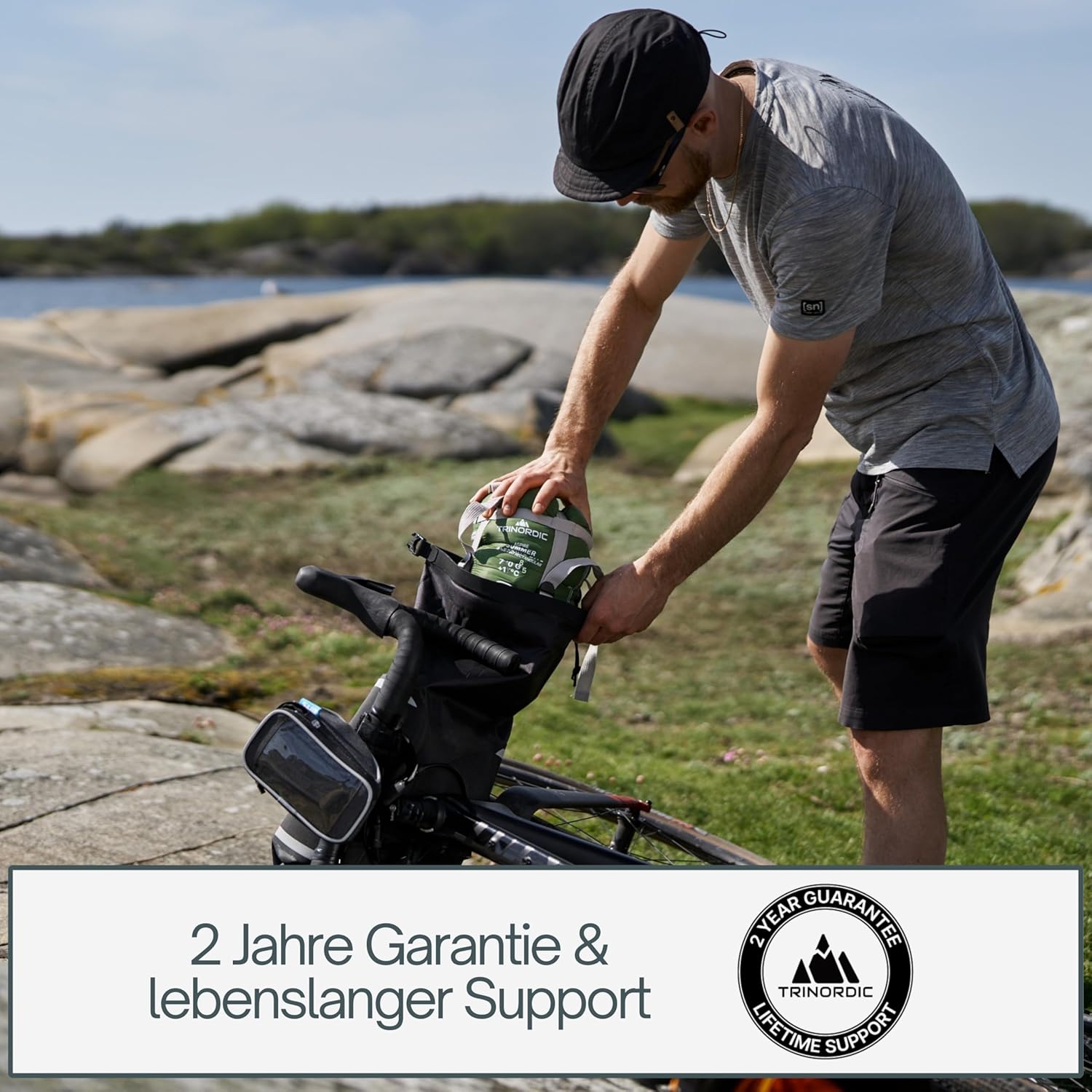Trinordic Ultraleichter Sommerschlafsack – Mumienschlafsack für Erwachsene, kompakt und leicht, ideal für Camping, Wandern, Trekking und Radfahren – Bild 6