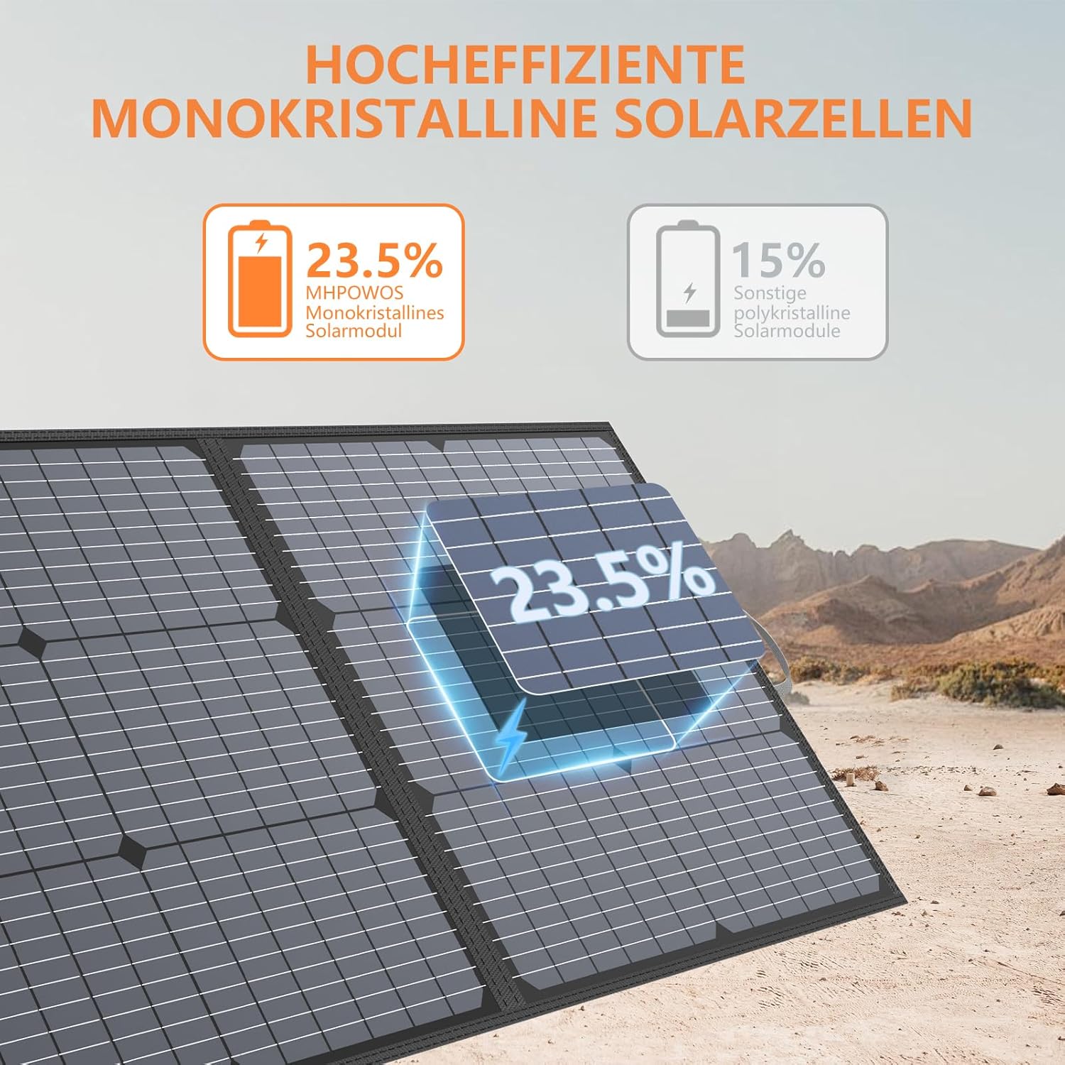 Faltbares Solarpanel, 220 W, 40 V, monokristallin, tragbar, Notstromversorgung, IP67 wasserdicht und langlebig, Solarladegerät-Set für Kraftwerk, Wohnmobil, Camping, Off-Grid-Angeln – Bild 3