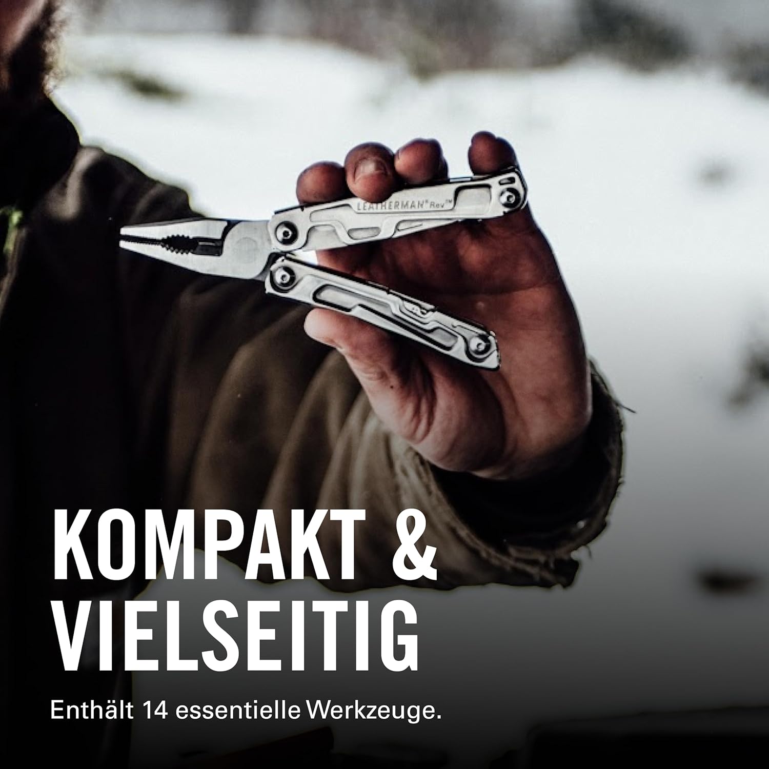 LEATHERMAN Rev, Kompaktes Multitool mit Paketöffner und Schraubendreher, Silber, LT175 – Bild 2