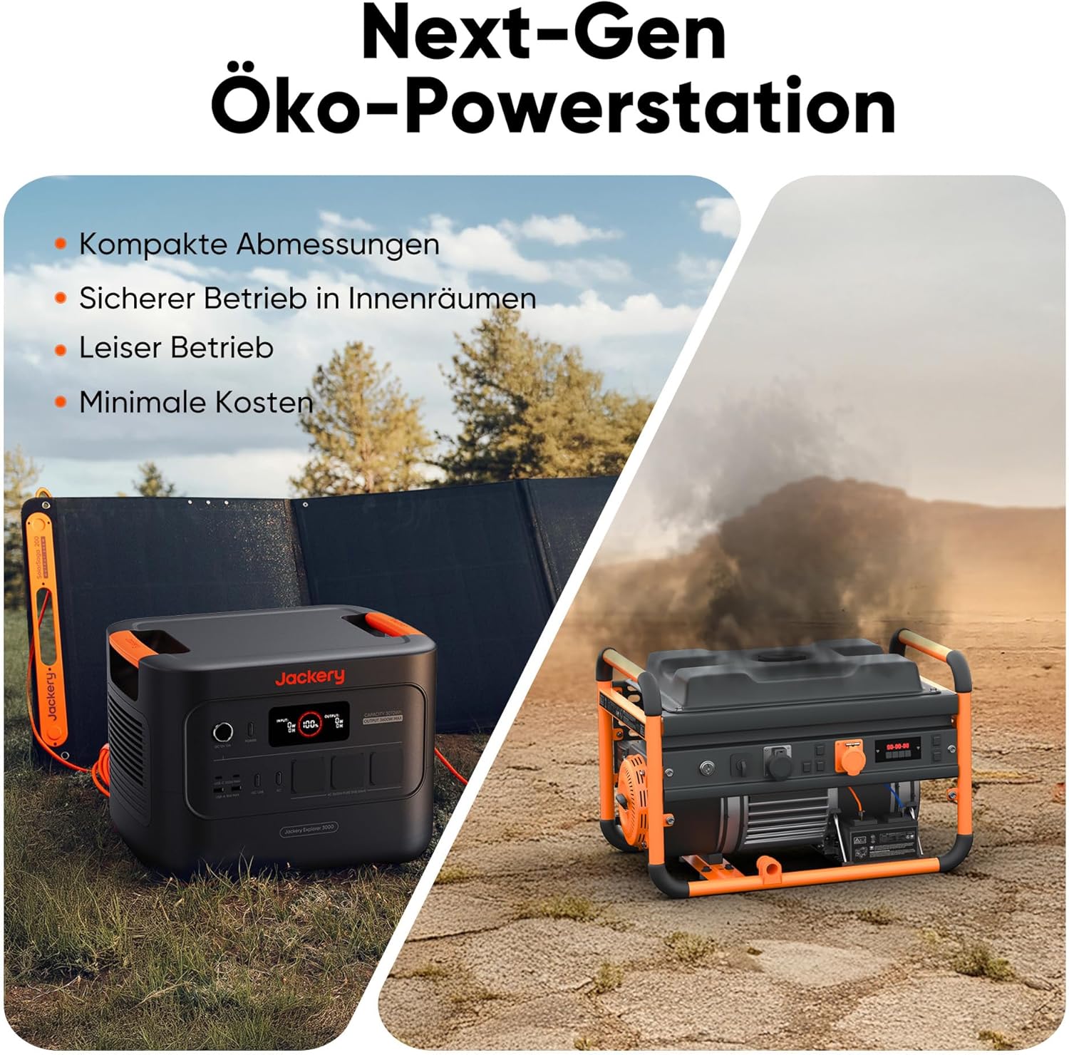 Jackery SG3000 V2 3072Wh Power Station mit 200 W Solarpanel, 3600 W Dauerleistung, 2 x USB-C PD100 W, kompakte Power Station für Notstrom, Camping, Wohnmobil & Haushalt – Bild 7