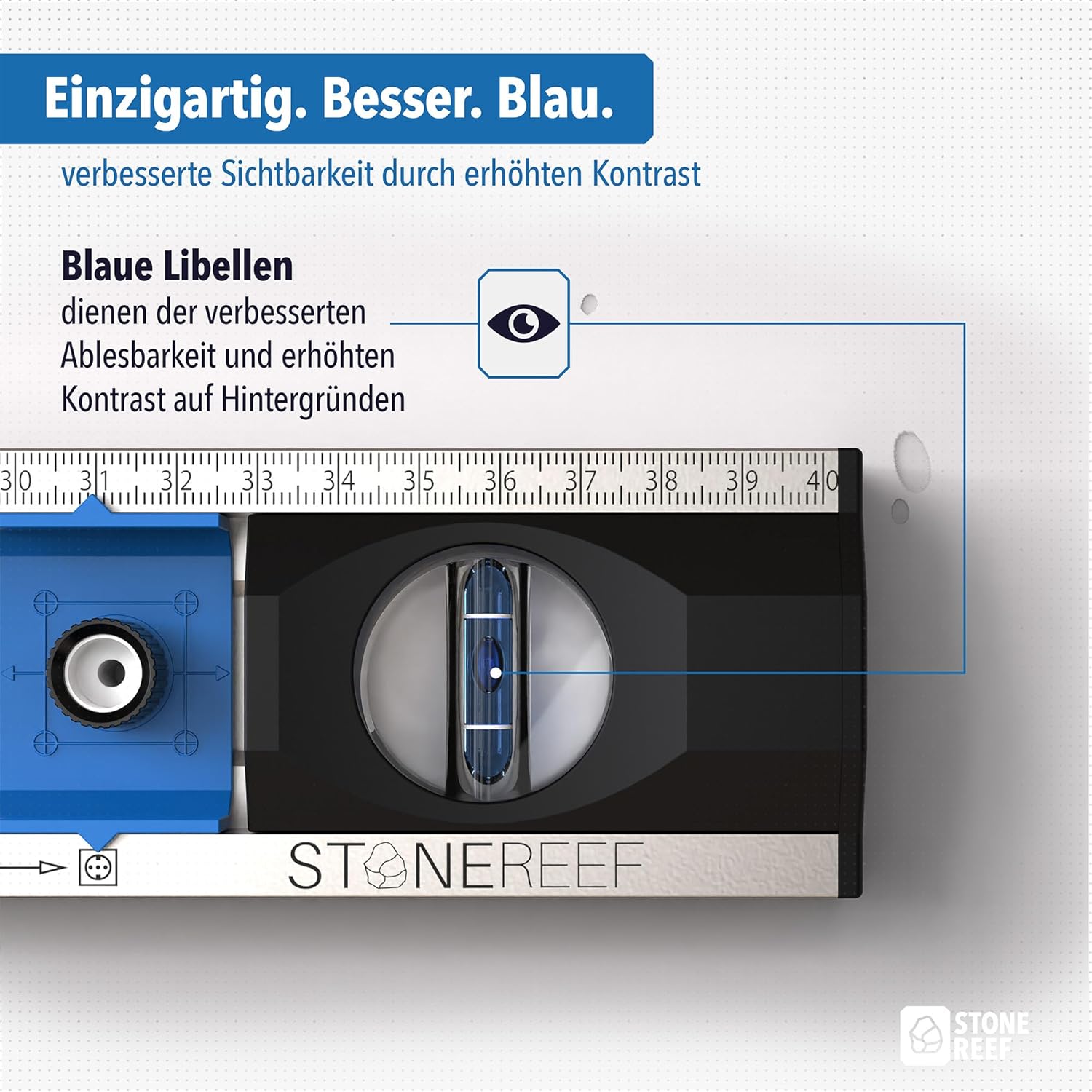 Elektriker-Wasserwaage 40 cm – Präzisions-Wasserwaage für Heimwerker mit verschiebbaren Bohrlöchern und Messskalen – ideal für Steckdoseninstallation und Renovierungsarbeiten – Bild 5