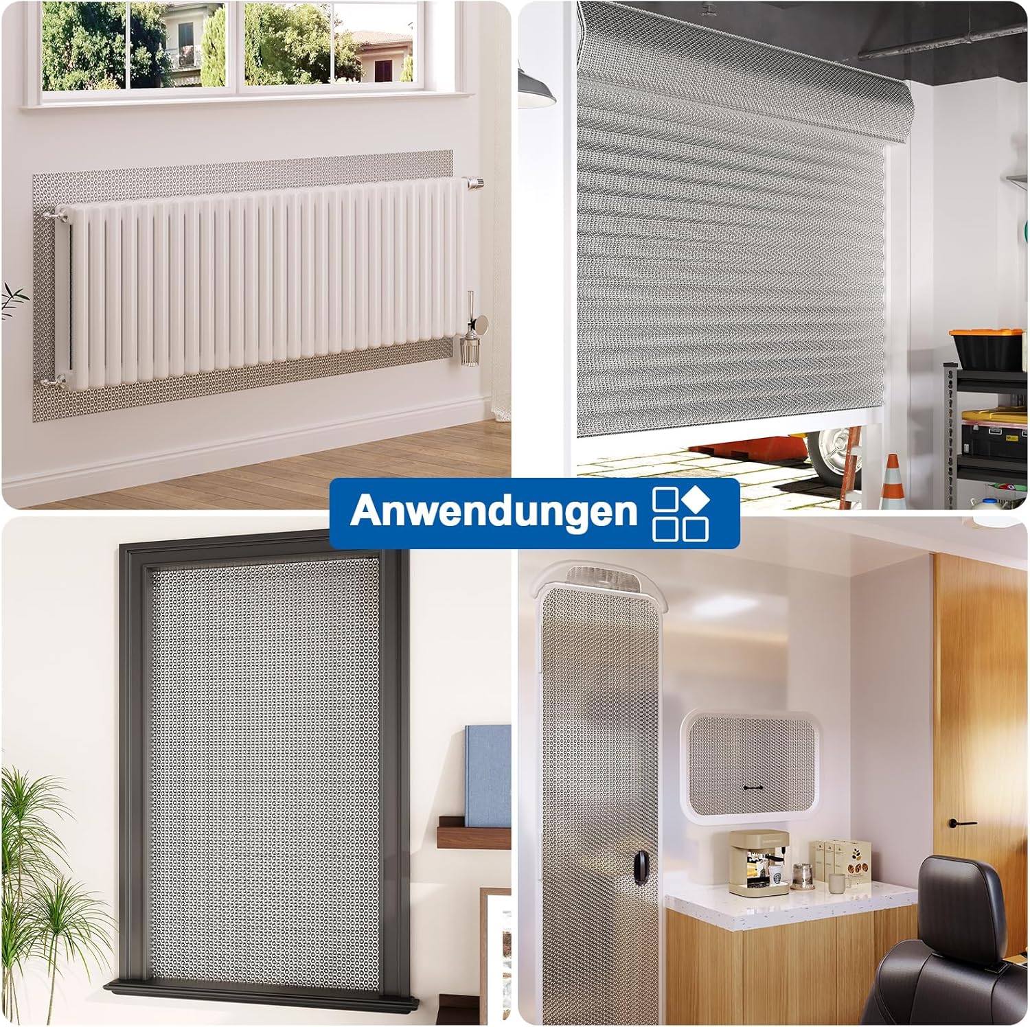 Aluminisierte Isolierfolie, 60 cm x 5 m, 3 mm dicke Isolierung, doppelseitige Aluminium-Luftpolsterfolie mit 12 Klebestreifen, Kühlerreflexionsfolie für Fahrzeuge, Dächer, Fenster – Bild 7