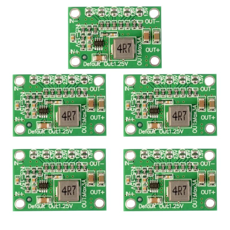 DC Step Entertainment 5 V-15 V auf 1,25 V/1,5 V/1,8 V/2,5 V/3,3 V, 3 A, einstellbarer Buck-Spannungswandler, Netzteilmodul, Netzteil-Adapter (5 Stück)