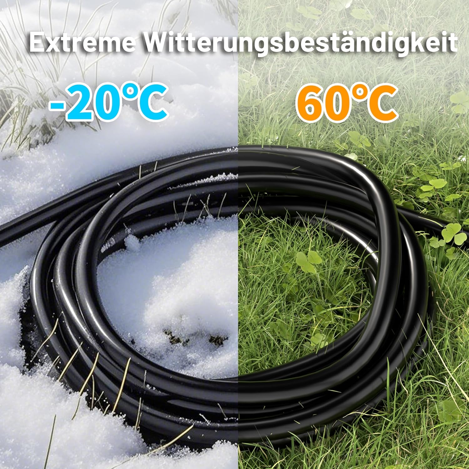 Gummi-Verlängerungskabel 25 m, Außenkabel, Kabelverlängerungen mit Schutzkontaktstecker, Schuko-Verlängerung 16 A/250 V, schwarz, H05RR-F 3G 1,5 mm² – Bild 6