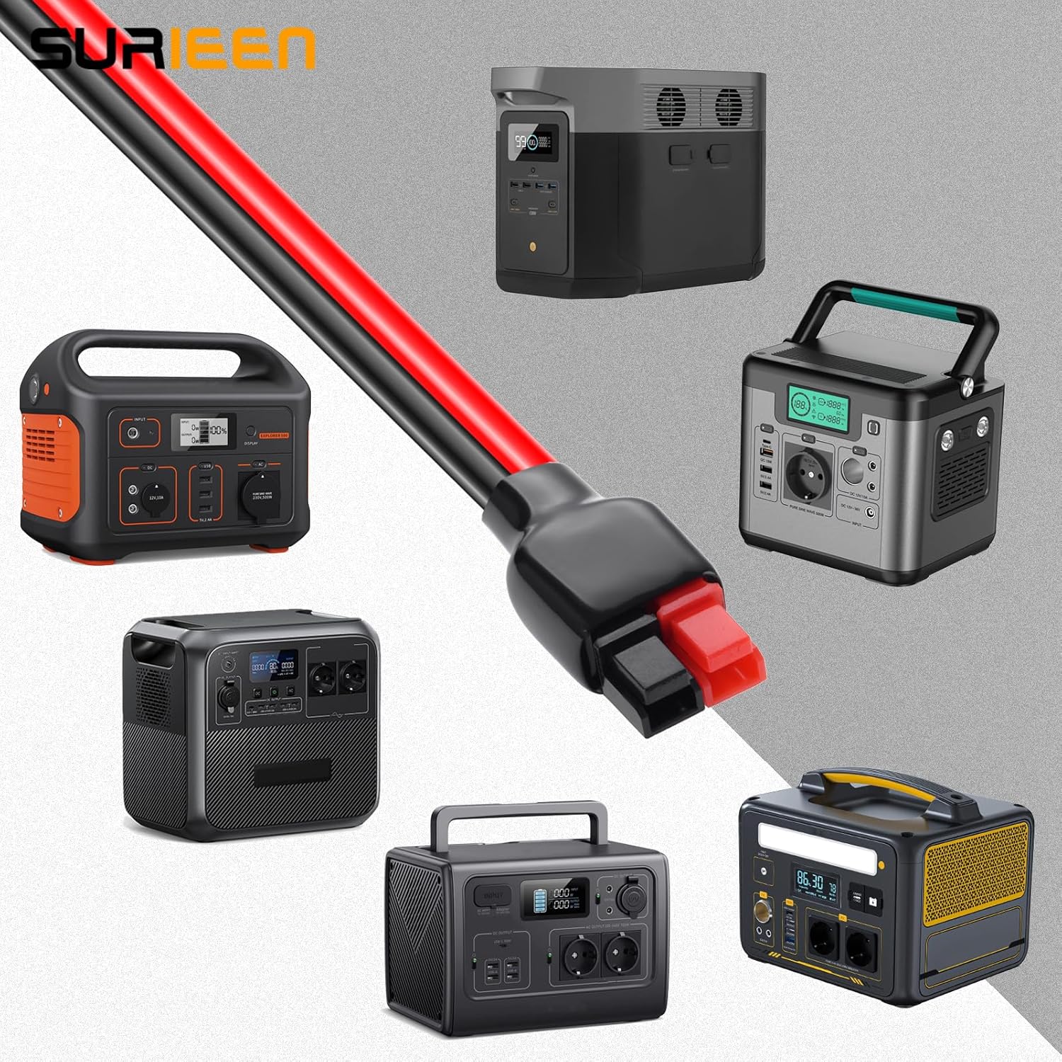 Anderson Solarstecker auf 50 A-Anschlusskabel, 10 AWG-Stecker für Solarpanel-Kabel, Solarpanel-Kabel-Anschluss-Kits für tragbares Wohnmobil-Solargenerator-Kraftwerk (60 cm) – Bild 6