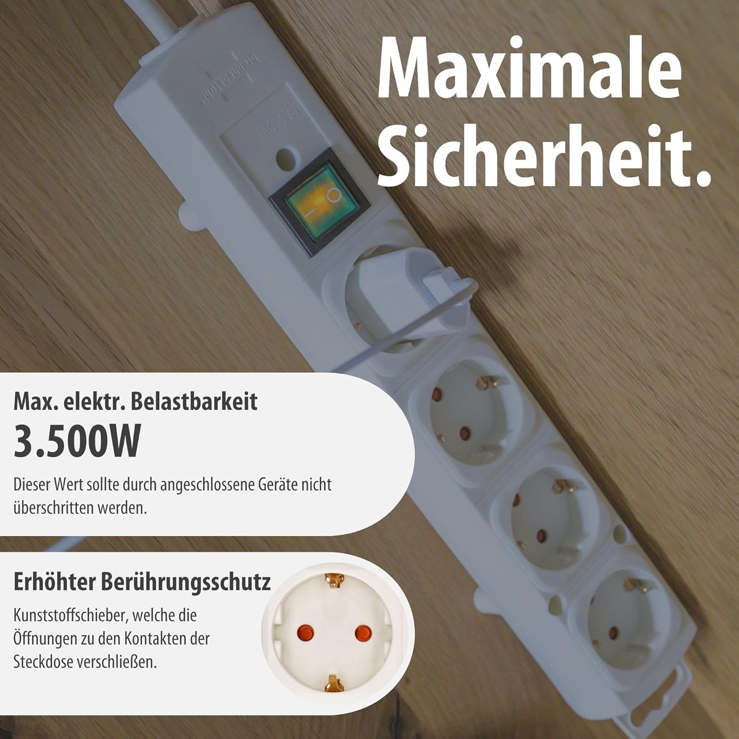 Brennenstuhl Comfort-Line Plus Steckdosenleiste, weiß, BN11531201 – Bild 5