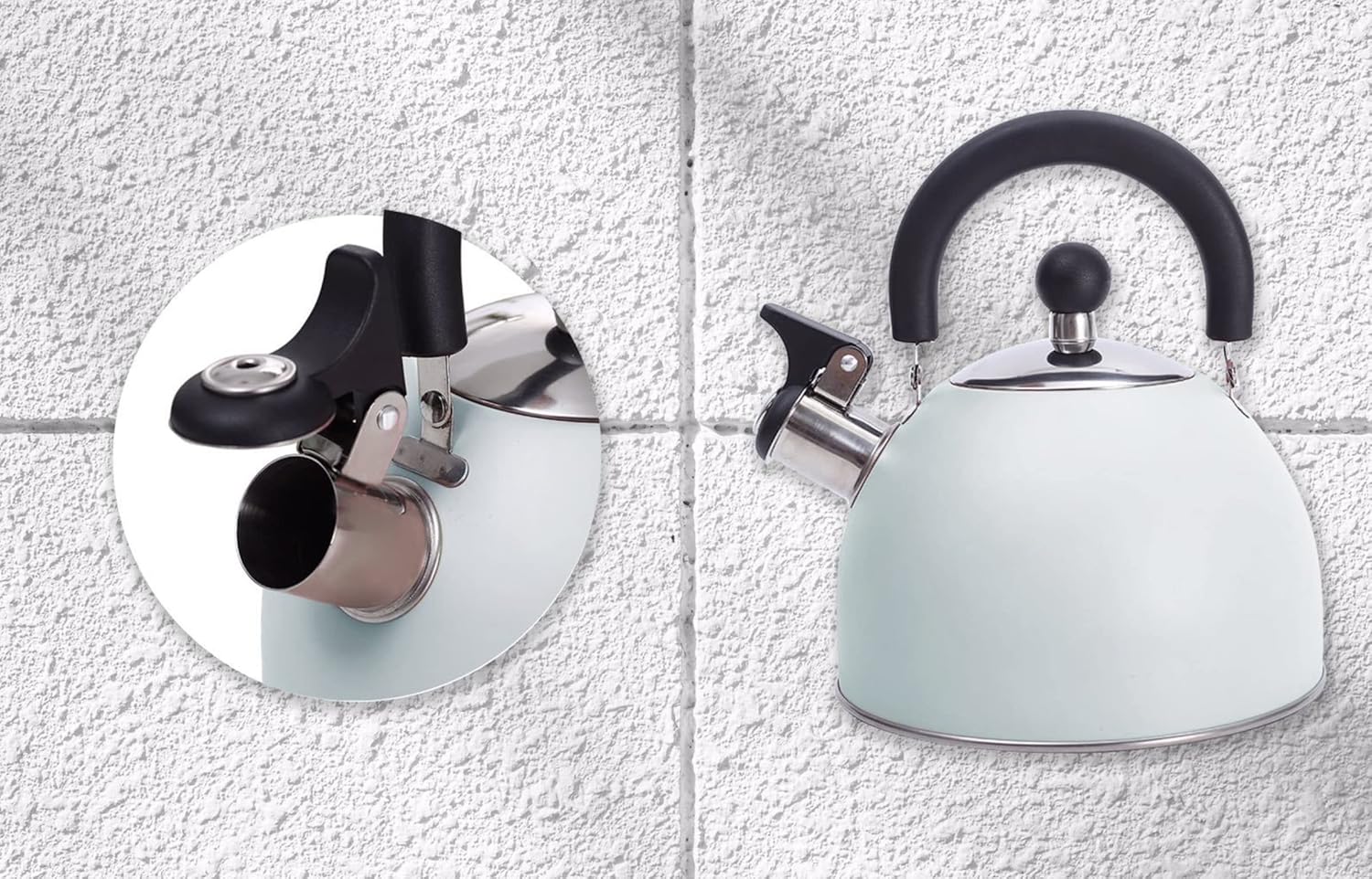 RHP Induktions-Edelstahl-Wasserkocher mit Pfeife (2,5 l) I Pfeifenkessel, Pfeifkessel, Teekessel – für alle Herdarten – Küche & Camping – hitzebeständiges & rutschfestes Design – für Tee, Kaffee (lila) – Bild 6