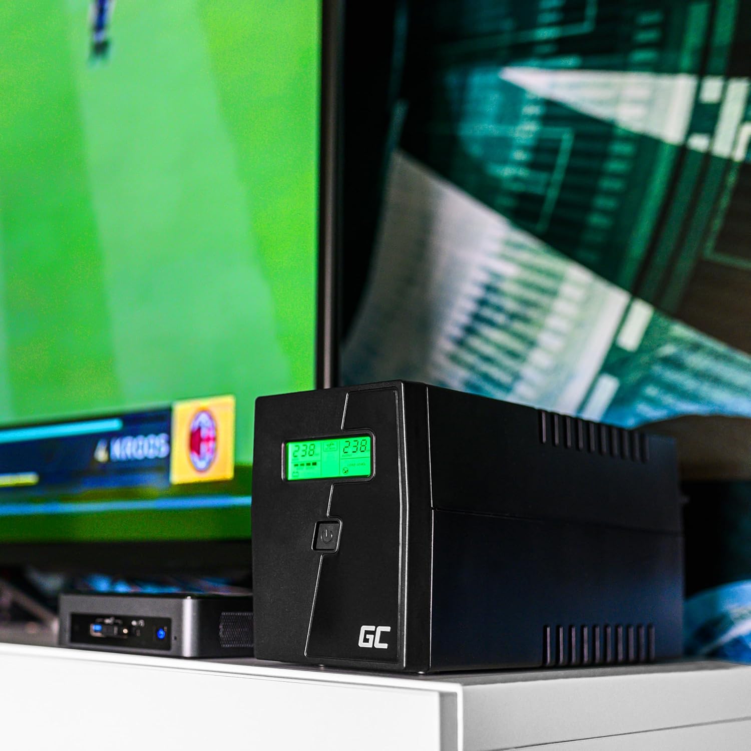Green Cell UPS-Variante | Unterbrechungsfreie Stromversorgung mit modifizierter Sinuswelle, Überspannungsschutz, USB/RJ11 und 2 Schuko-Ausgängen – Bild 8
