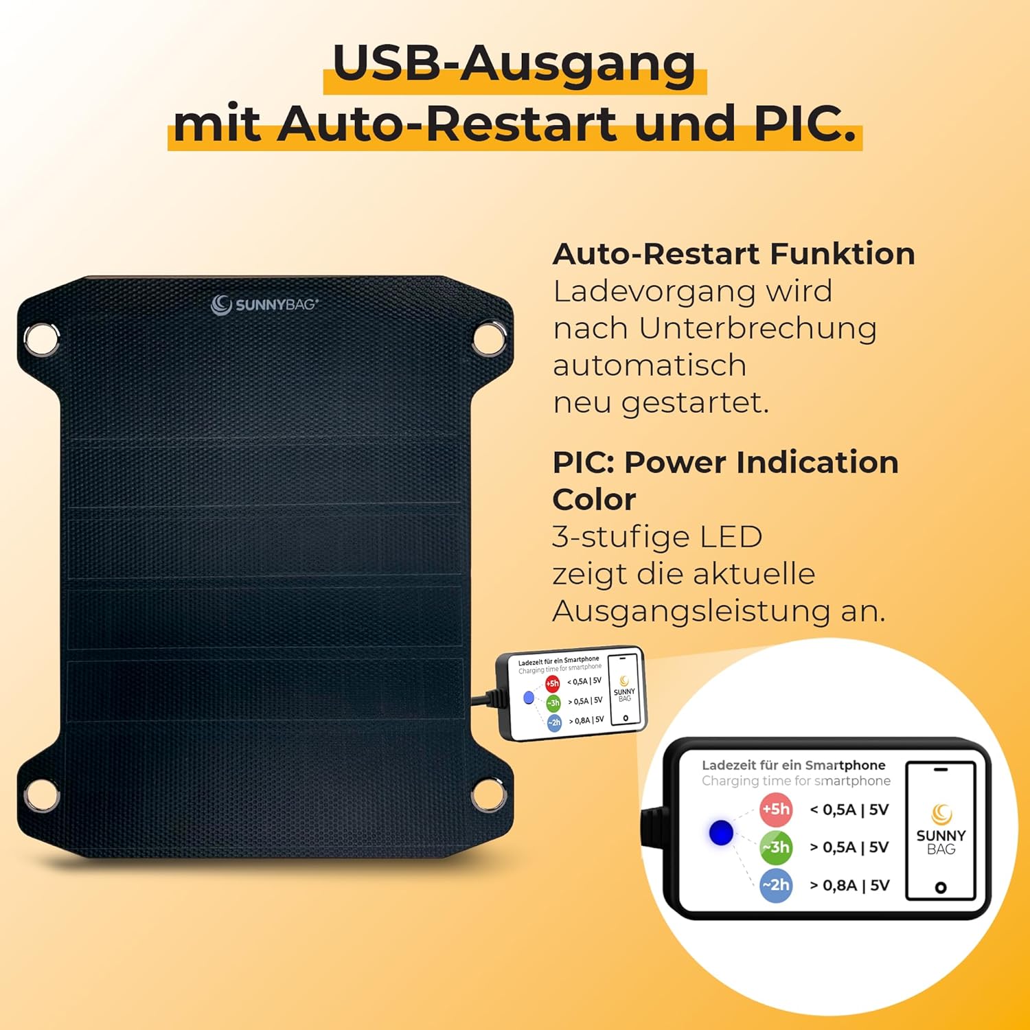 SunnyBAG Leaf PRO: Das stärkste flexible Solarpanel der Welt, Premium-Solarladegerät für den Außenbereich, ISPO-Award-Gewinner. – Bild 8
