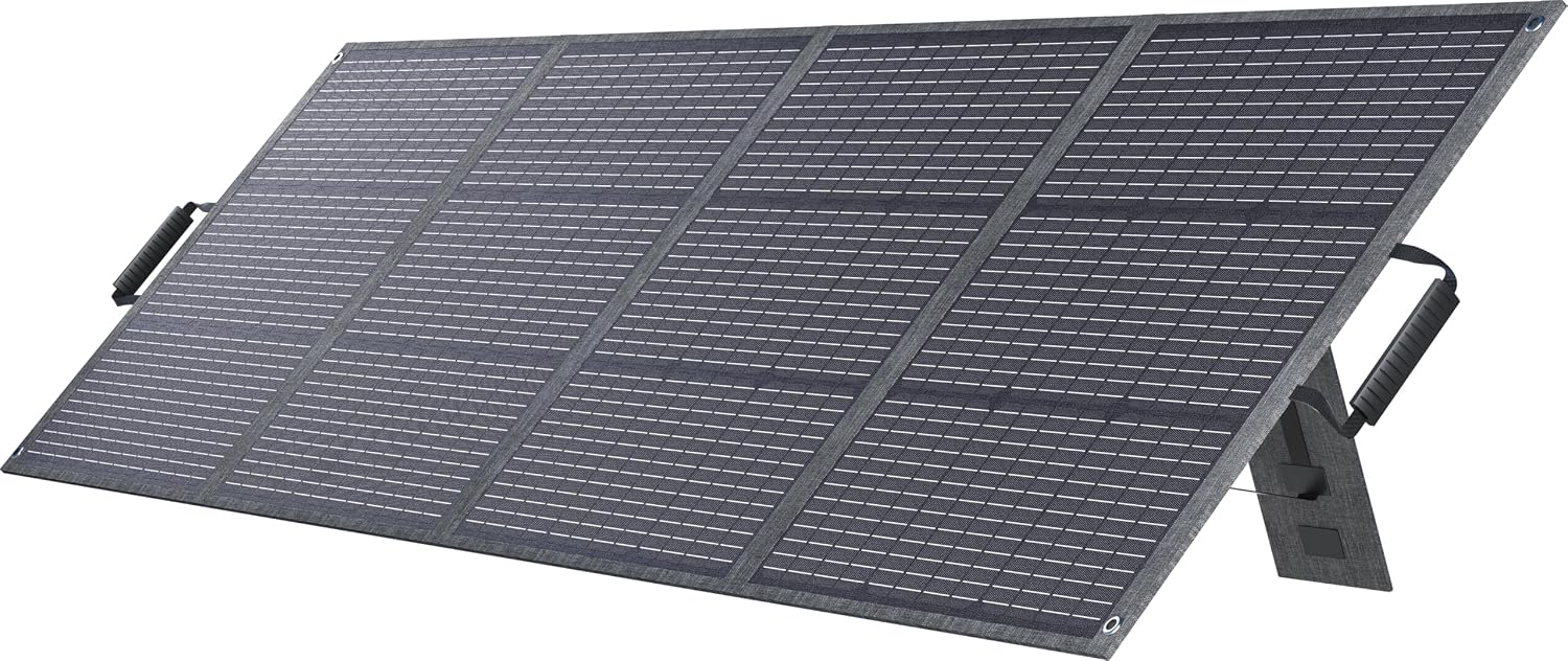 ABOK Asp200 200 W faltbares Solarpanel für Kraftwerk, Camping und Wohnmobil | Tragbares Solarpanel für Solargenerator, Notstromversorgung im Freien, ideal für Camping, Wohnmobil, Garten und netzunabhängige Stromversorgung