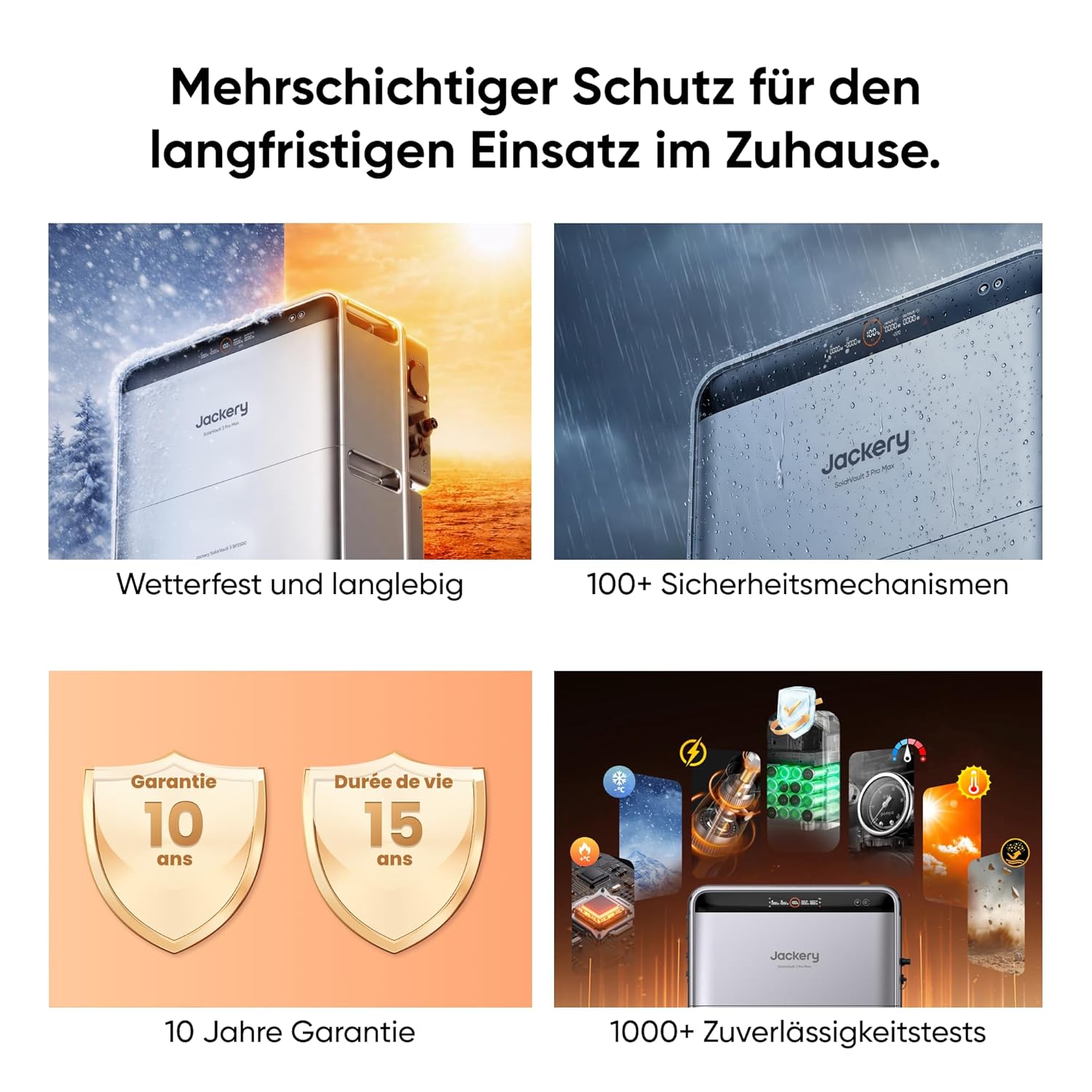 Jackery SolarVault 3 Pro Balkonkraftwerk mit Speicher, 1200 W Leistung, 4000 W PV-Eingang, 4 MPPT, erweiterbarer Solarspeicher 2,52 – 15,12 kWh, Plug & Play – Bild 8